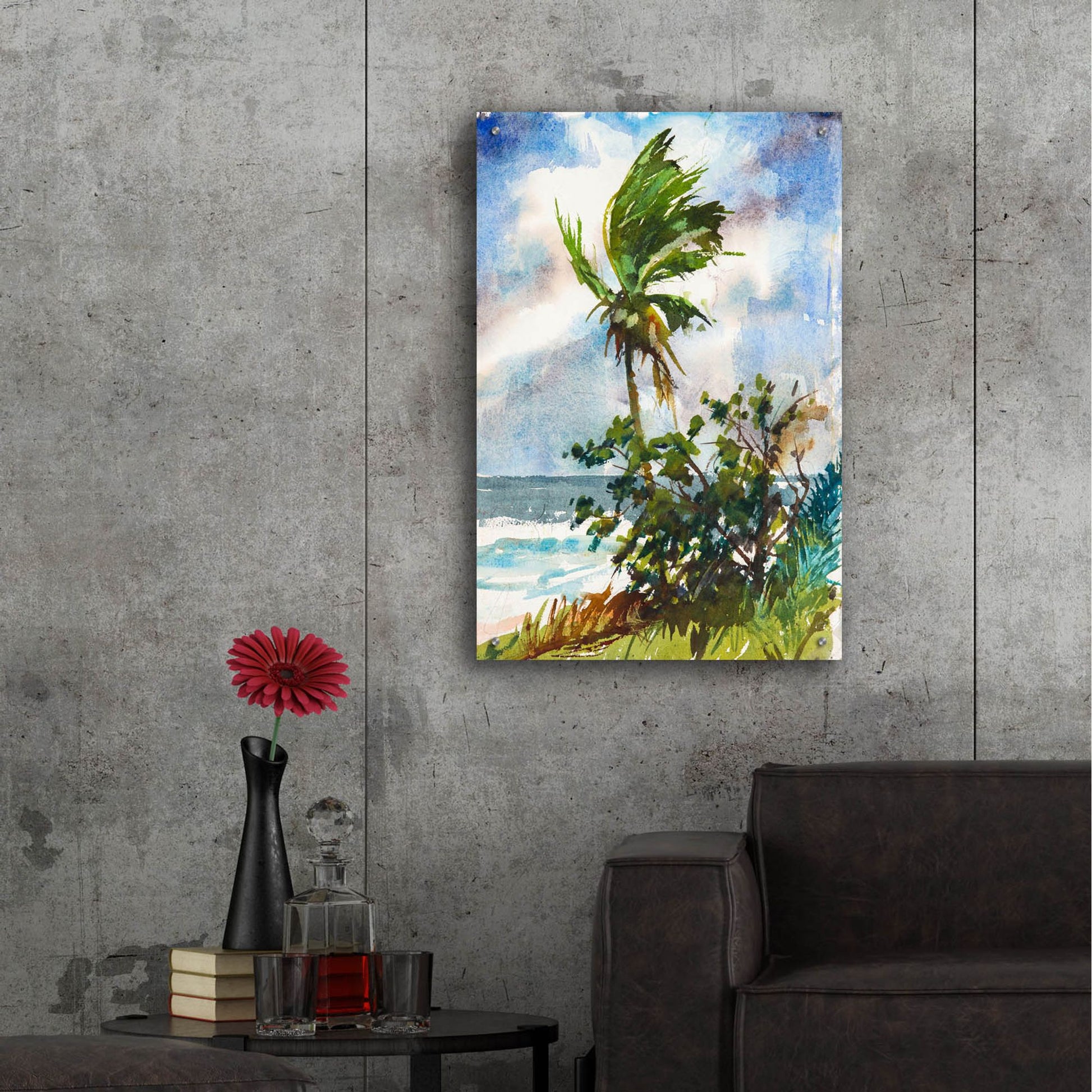 Epic Art ' Ocean Breeze' by Richard A. Rodgers, Acrylic Glass Wall Art,24x36