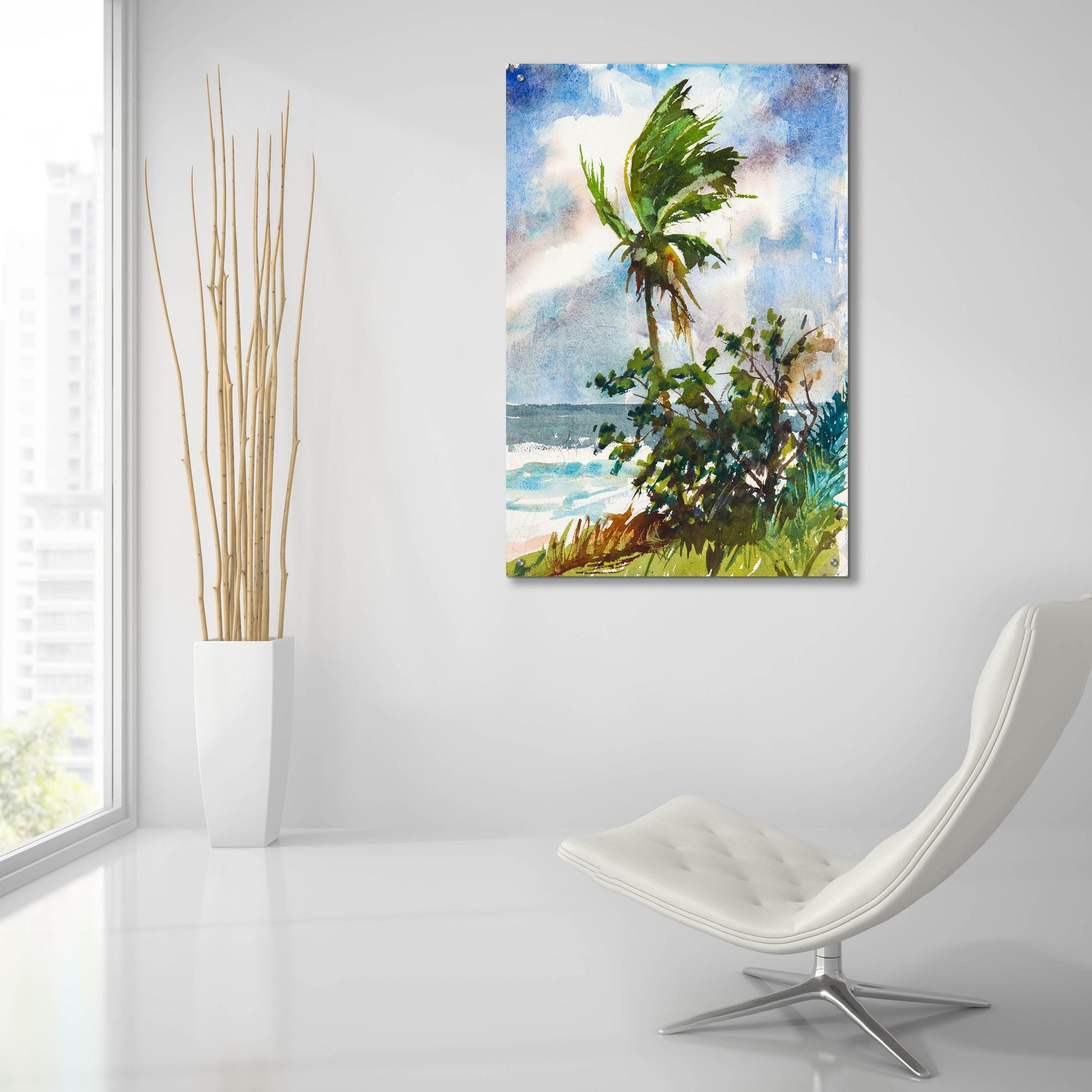 Epic Art ' Ocean Breeze' by Richard A. Rodgers, Acrylic Glass Wall Art,24x36