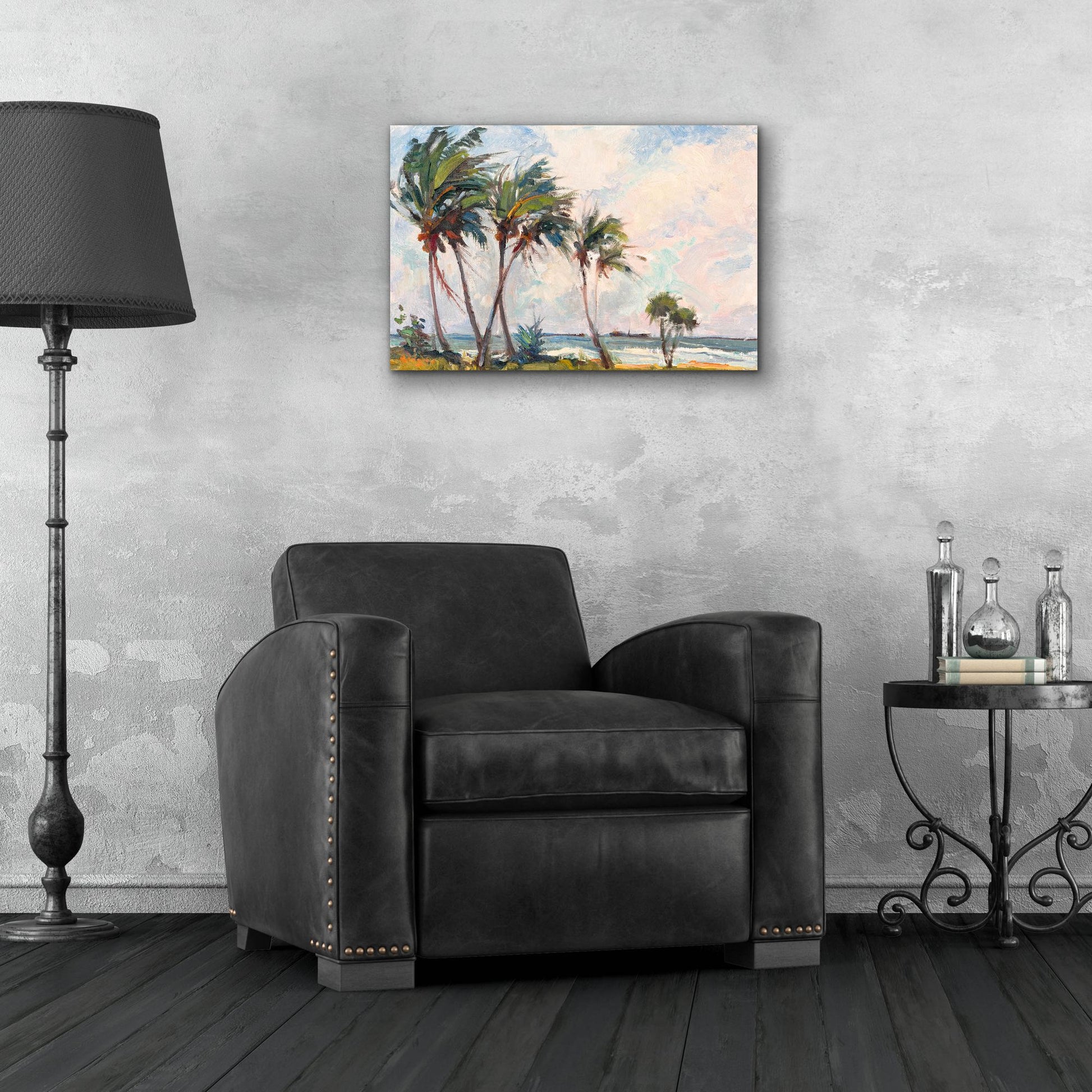 Epic Art ' Six Palms' by Richard A. Rodgers, Acrylic Glass Wall Art,24x16