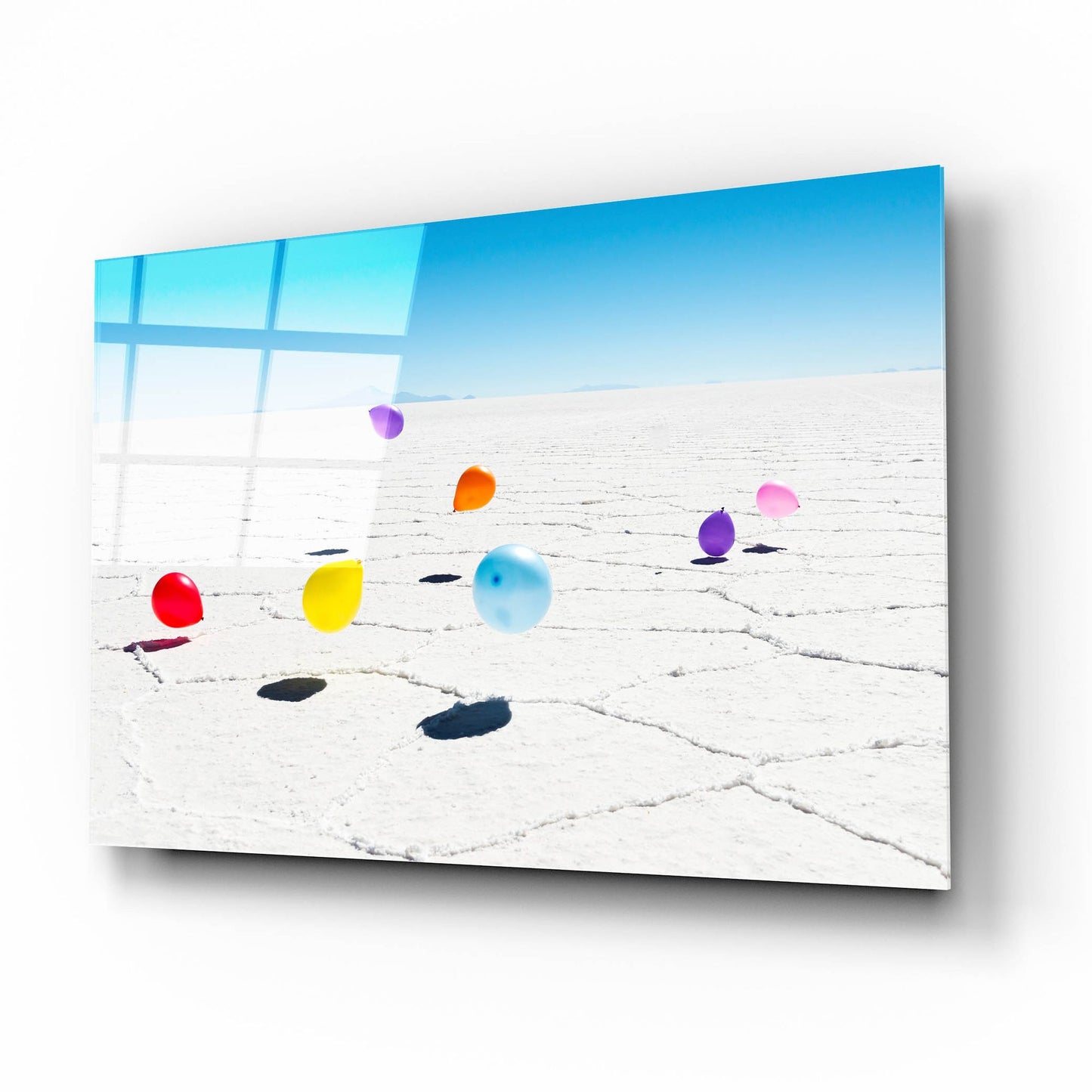 Epic Art ' Balloons Three, Salar de Uyuni, Bolivia' by Richard Silver, Acrylic Glass Wall Art,16x12