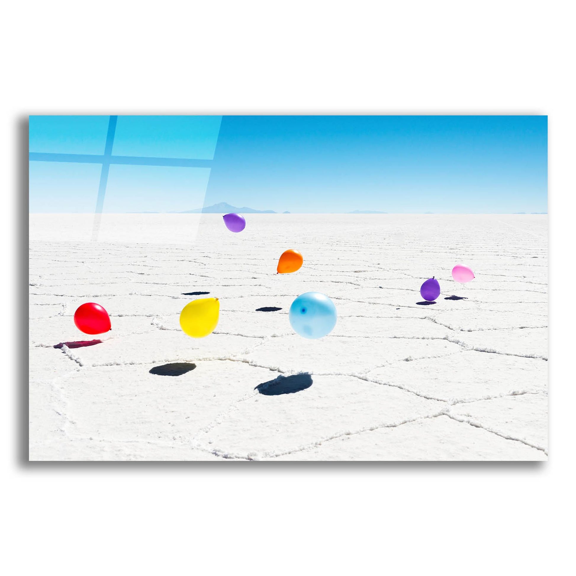 Epic Art ' Balloons Three, Salar de Uyuni, Bolivia' by Richard Silver, Acrylic Glass Wall Art,24x16