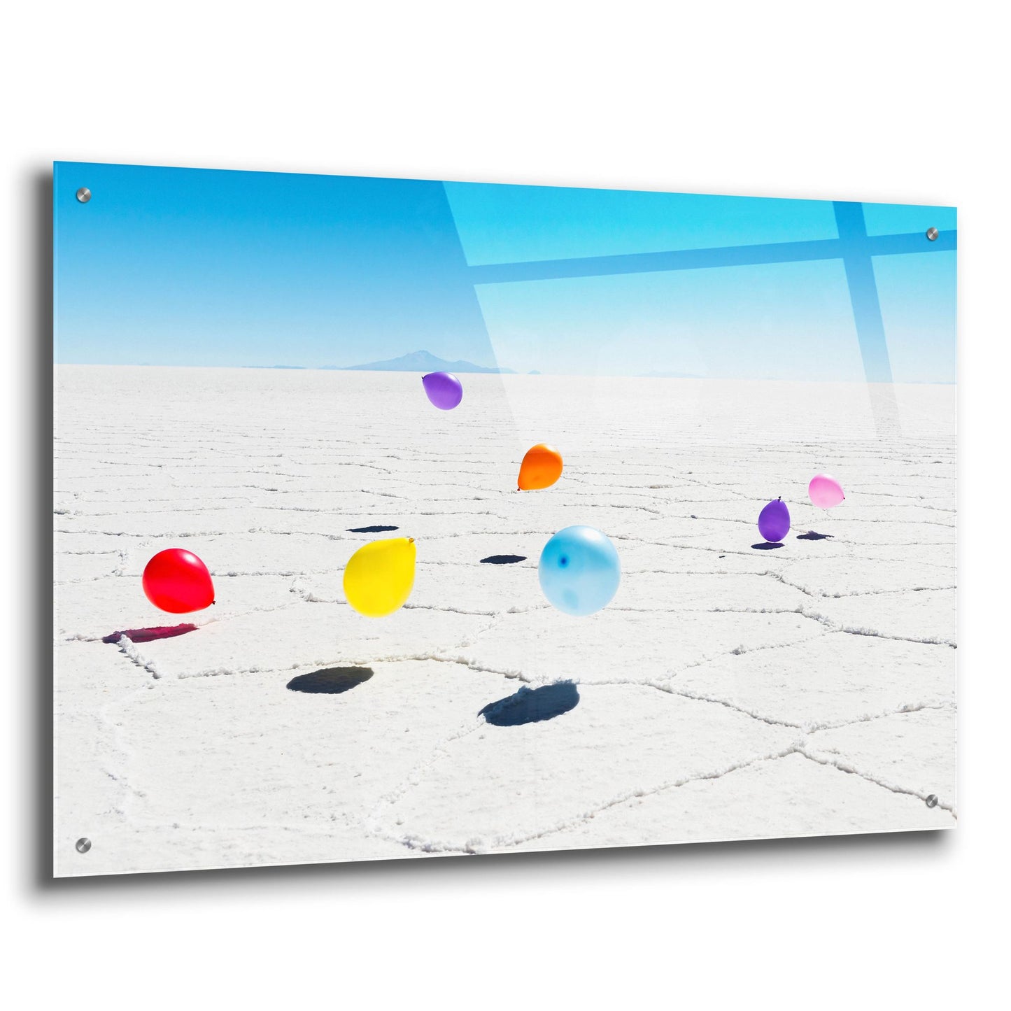 Epic Art ' Balloons Three, Salar de Uyuni, Bolivia' by Richard Silver, Acrylic Glass Wall Art,36x24