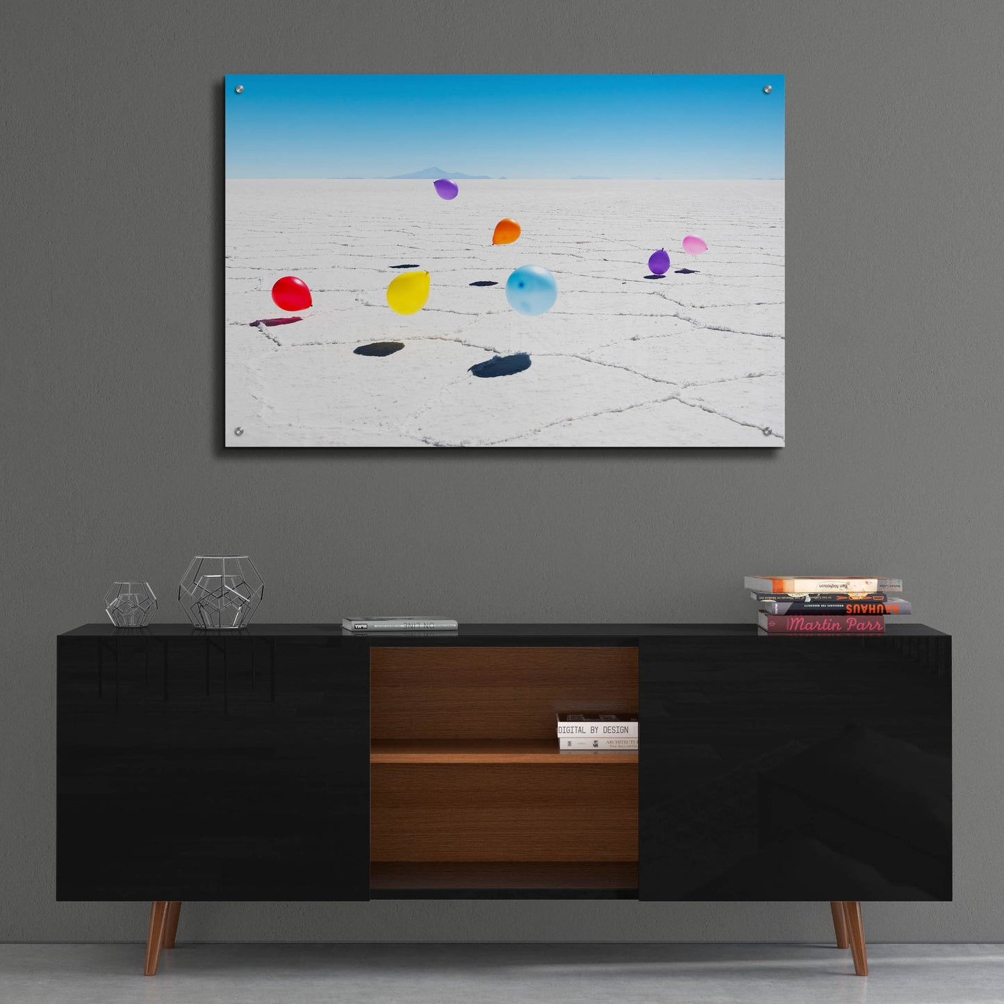 Epic Art ' Balloons Three, Salar de Uyuni, Bolivia' by Richard Silver, Acrylic Glass Wall Art,36x24