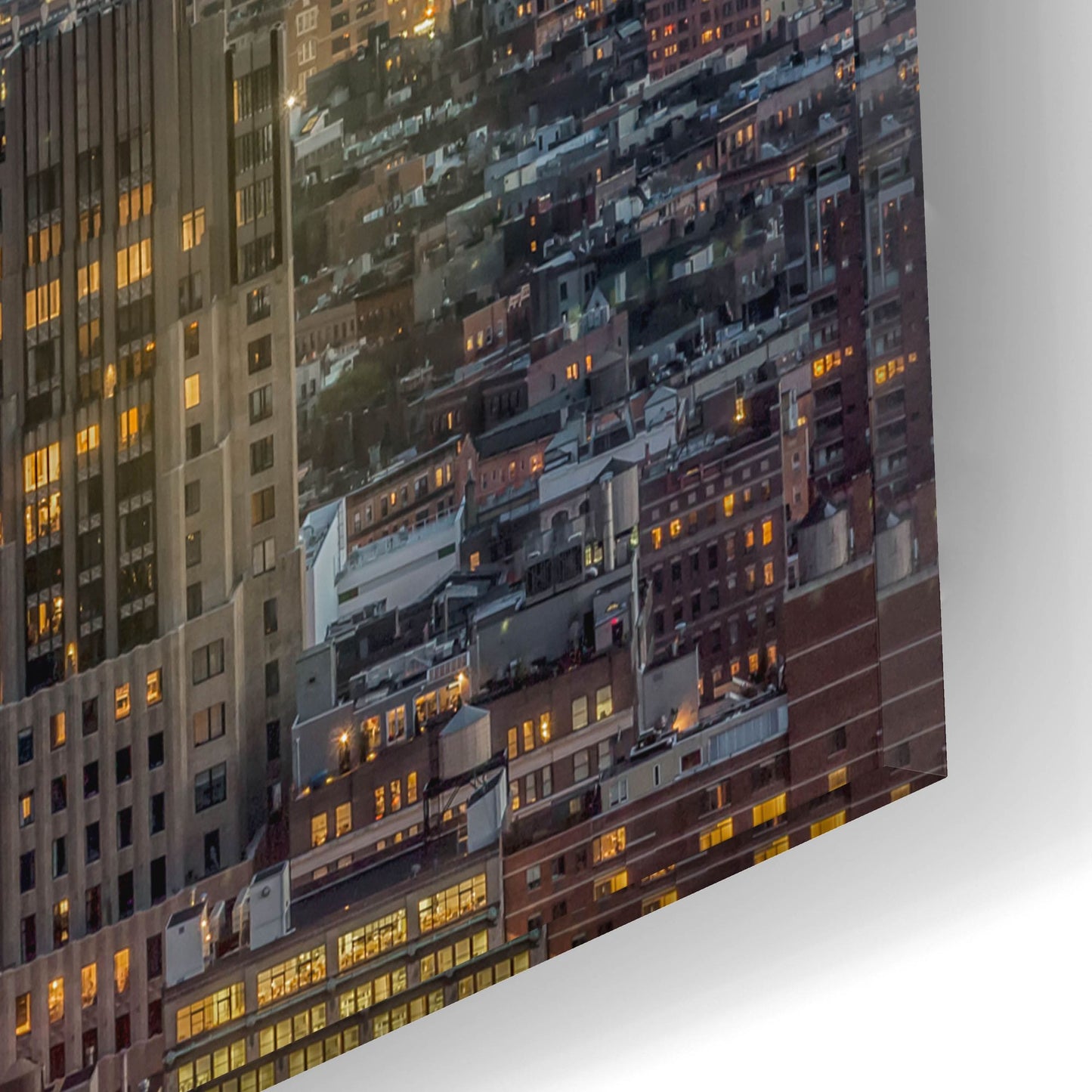 Epic Art ' Downtown Skyline 12' by Richard Silver, Acrylic Glass Wall Art,16x12