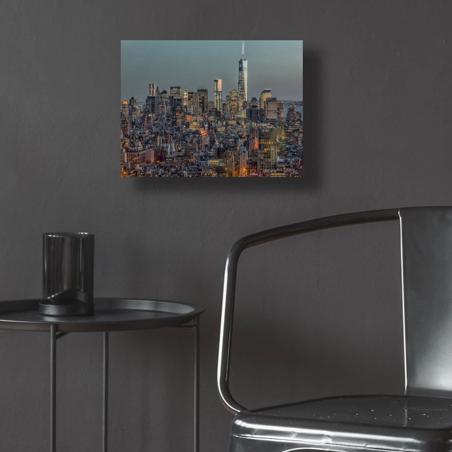 Epic Art ' Downtown Skyline 12' by Richard Silver, Acrylic Glass Wall Art,16x12