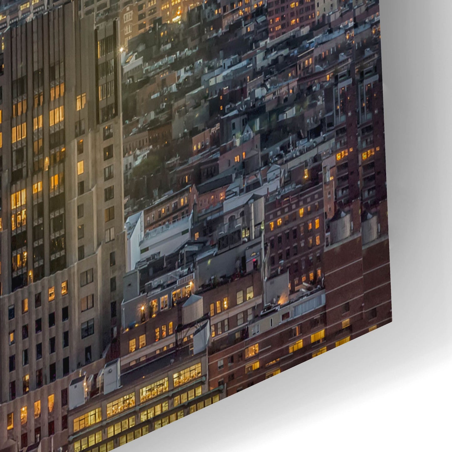 Epic Art ' Downtown Skyline 12' by Richard Silver, Acrylic Glass Wall Art,24x16