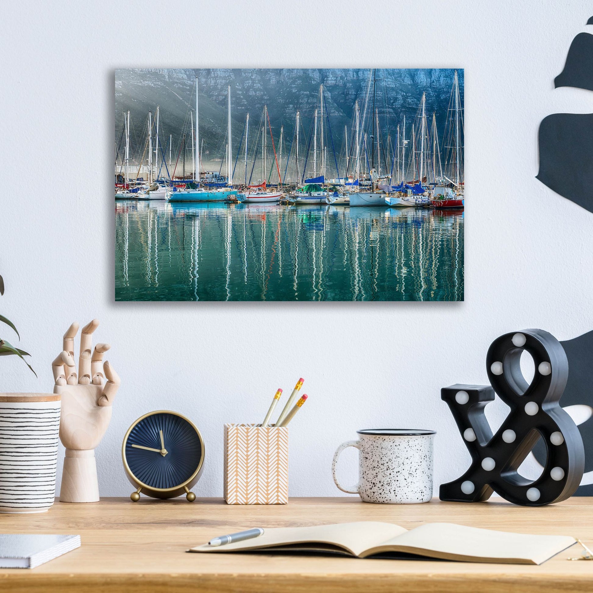 Epic Art ' Hout Bay Harbor, Hout Bay South Africa' by Richard Silver, Acrylic Glass Wall Art,16x12