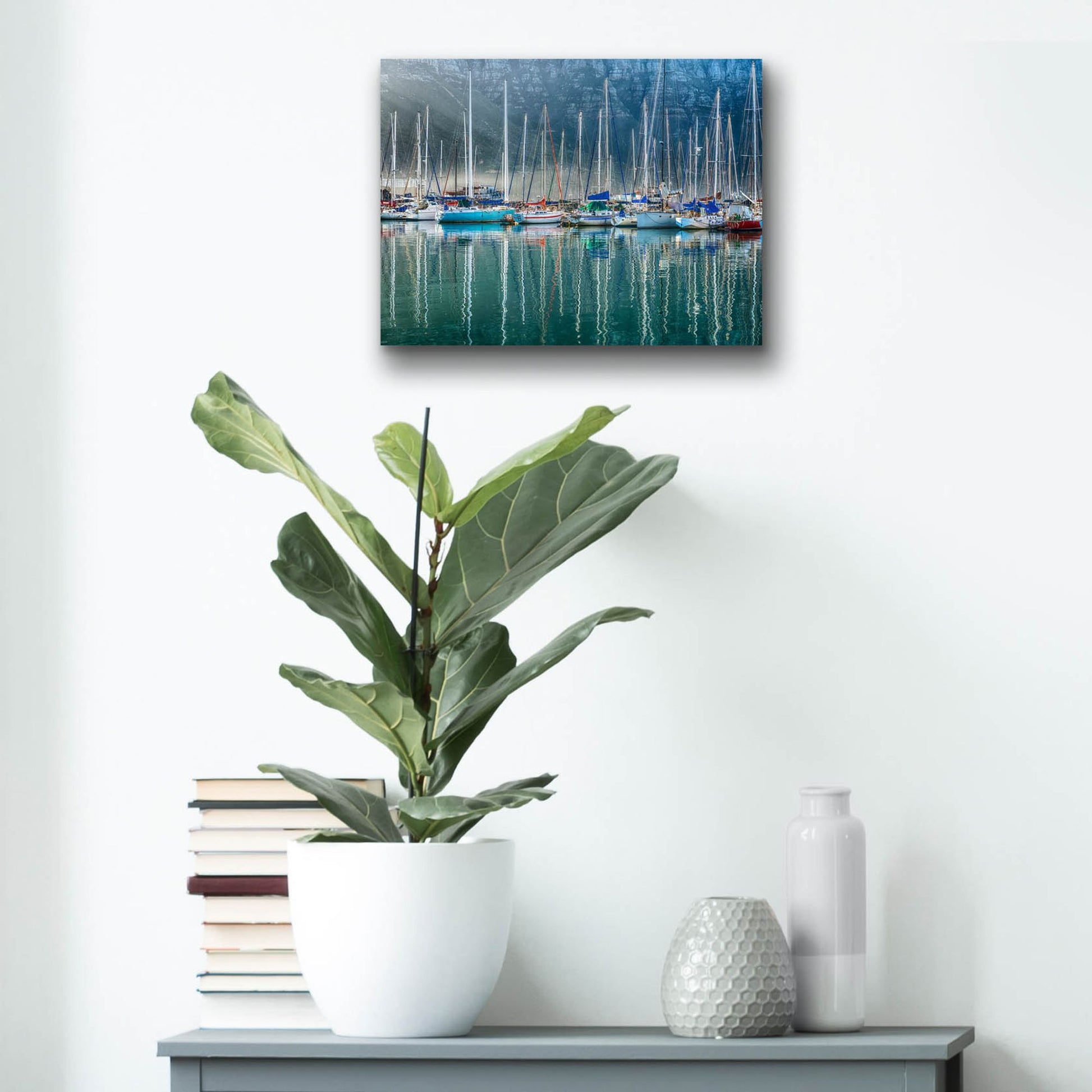 Epic Art ' Hout Bay Harbor, Hout Bay South Africa' by Richard Silver, Acrylic Glass Wall Art,16x12