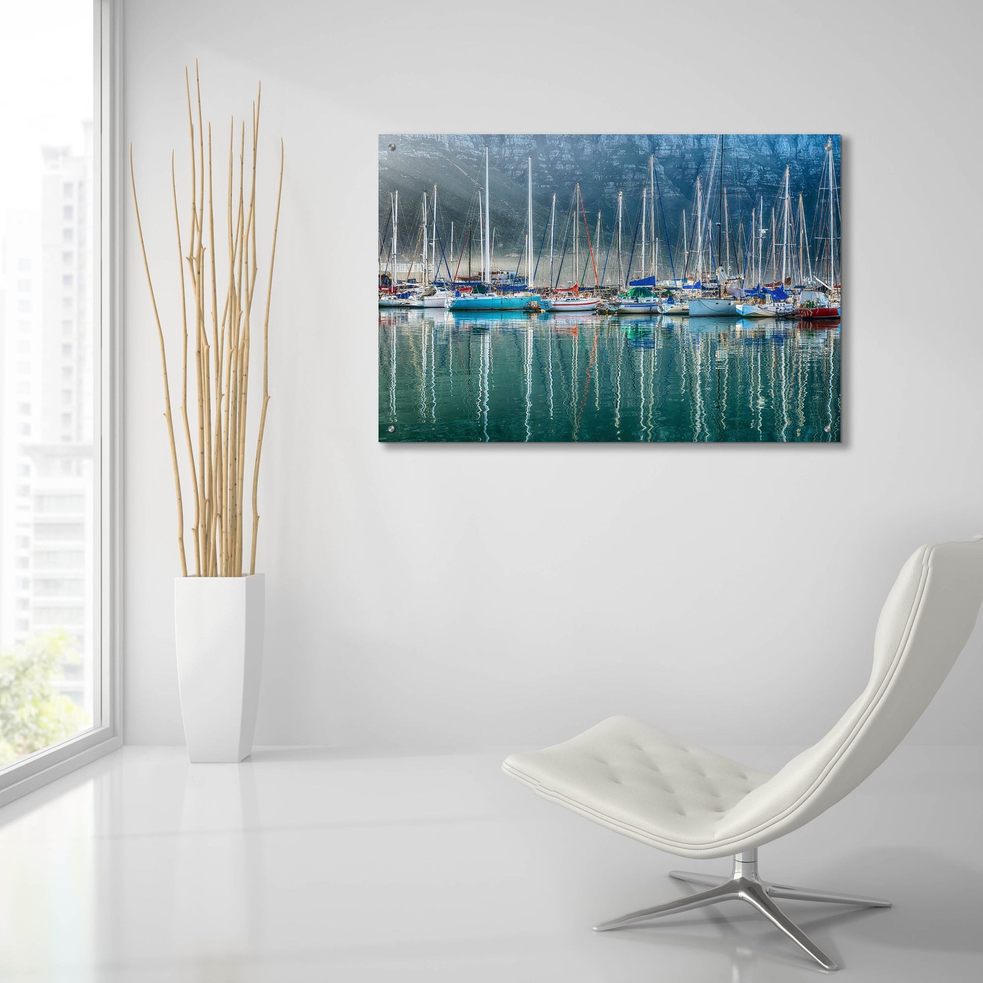 Epic Art ' Hout Bay Harbor, Hout Bay South Africa' by Richard Silver, Acrylic Glass Wall Art,36x24