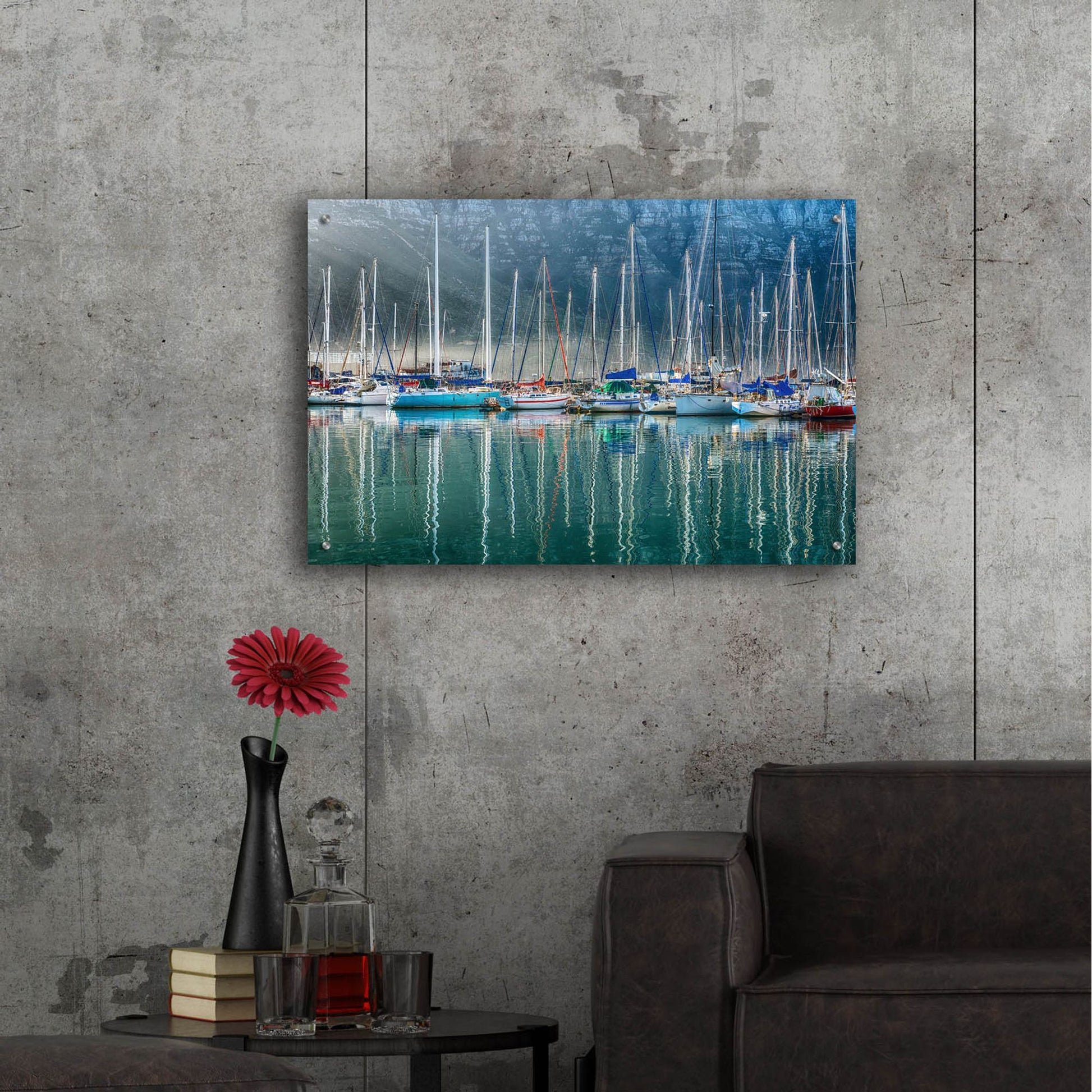 Epic Art ' Hout Bay Harbor, Hout Bay South Africa' by Richard Silver, Acrylic Glass Wall Art,36x24