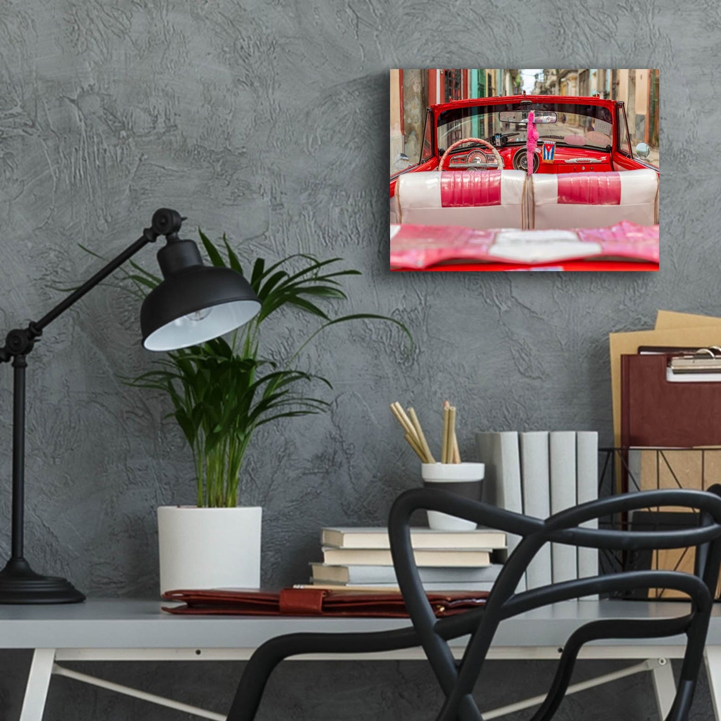 Epic Art ' 50's Car, Havana' by Richard Silver, Acrylic Glass Wall Art,16x12