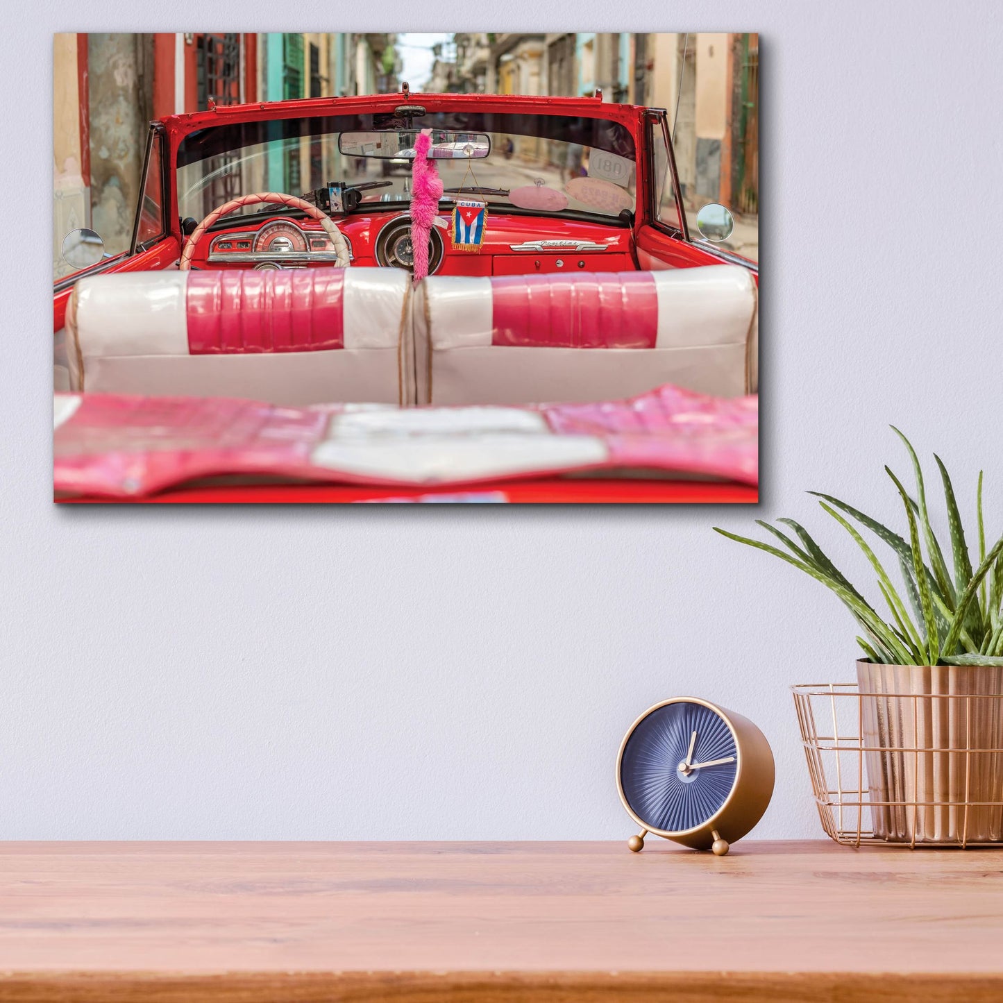 Epic Art ' 50's Car, Havana' by Richard Silver, Acrylic Glass Wall Art,16x12