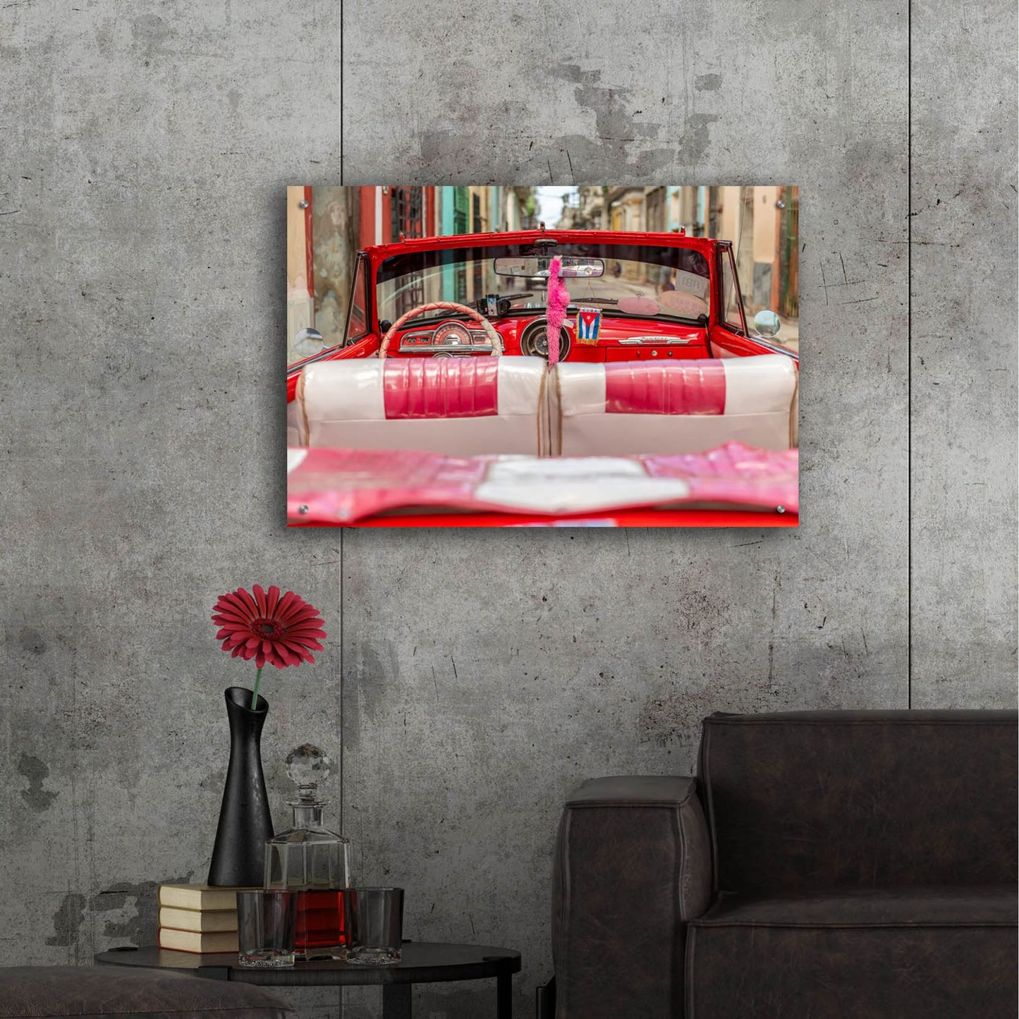 Epic Art ' 50's Car, Havana' by Richard Silver, Acrylic Glass Wall Art,36x24