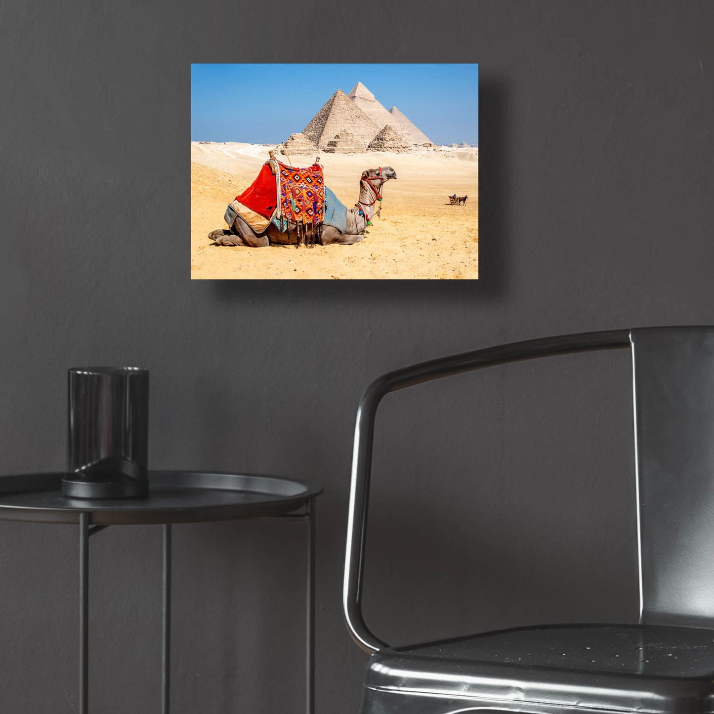 Epic Art ' Camel Resting by the Pyramids, Giza, Egypt' by Richard Silver, Acrylic Glass Wall Art,16x12