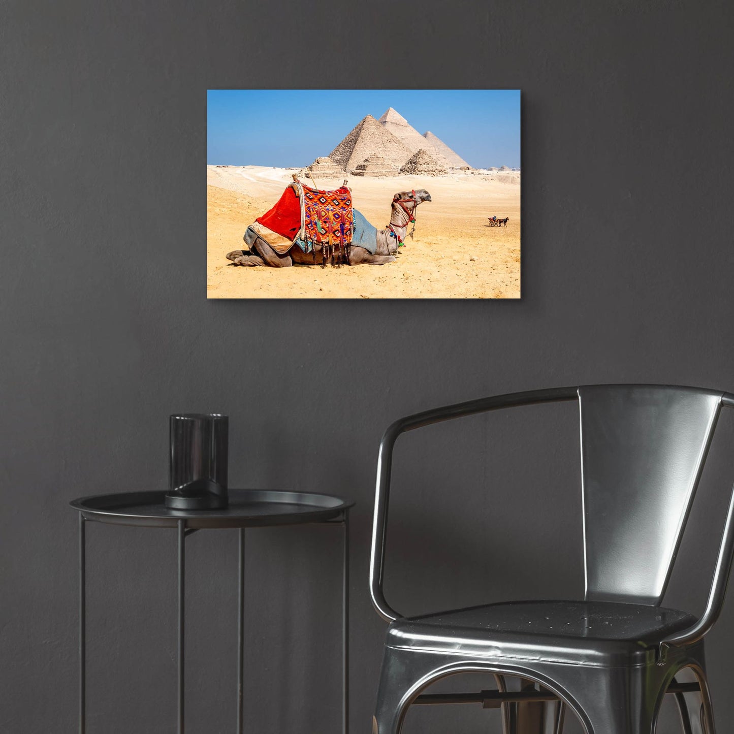 Epic Art ' Camel Resting by the Pyramids, Giza, Egypt' by Richard Silver, Acrylic Glass Wall Art,24x16