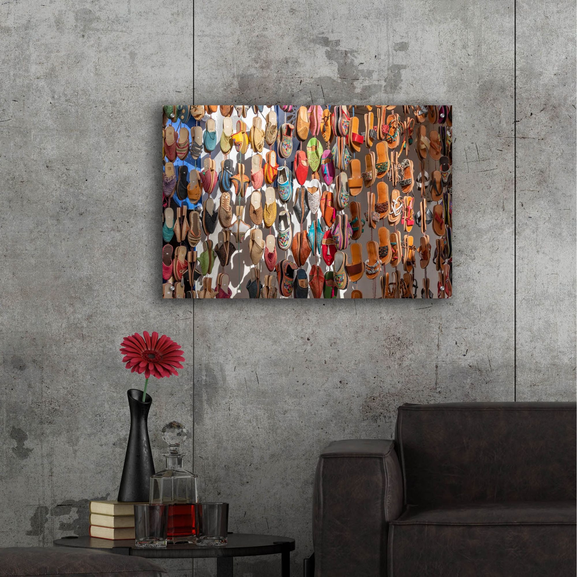 Epic Art ' Moroccan Sandals' by Richard Silver, Acrylic Glass Wall