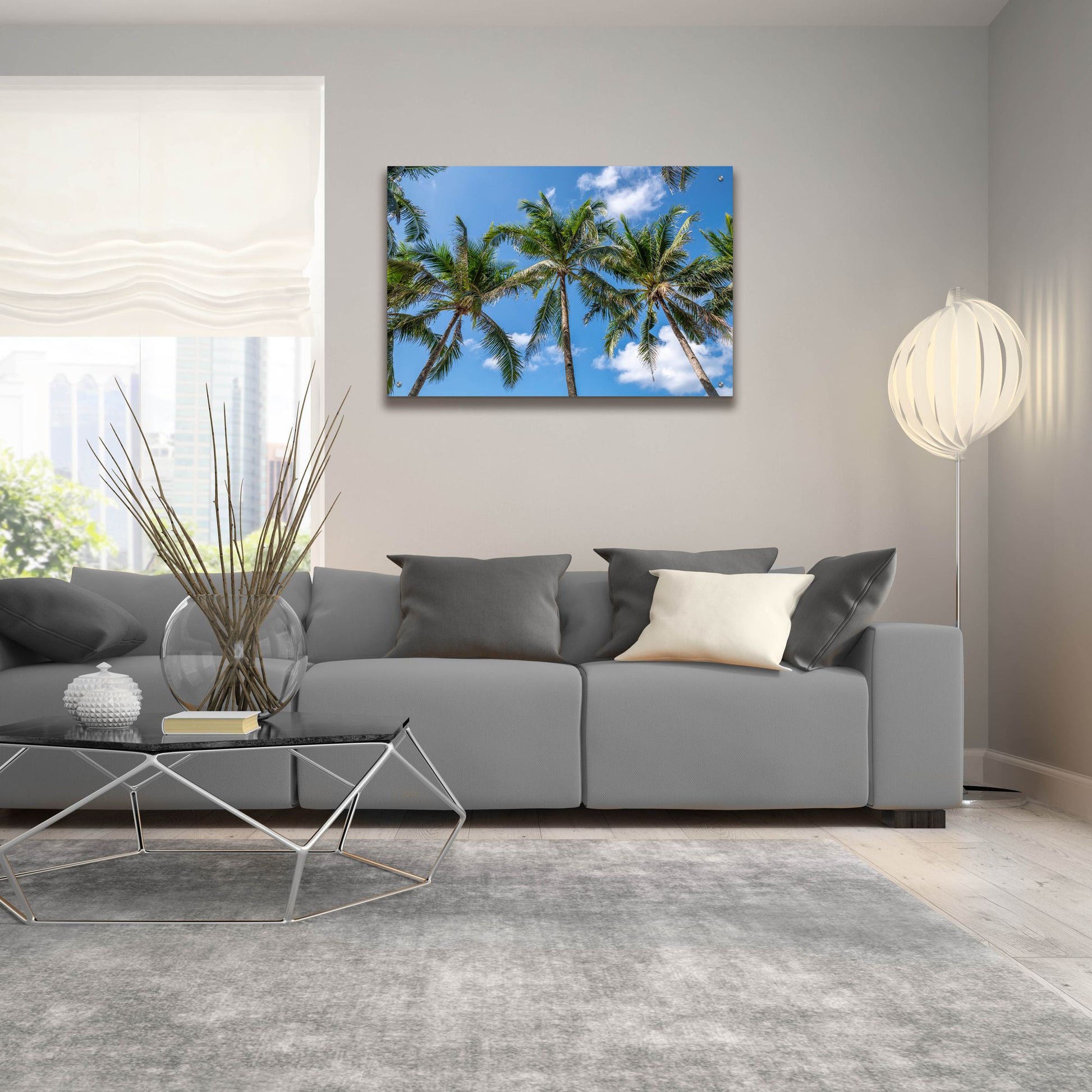 Epic Art ' Palawan Palm Trees I' by Richard Silver, Acrylic Glass Wall Art,36x24