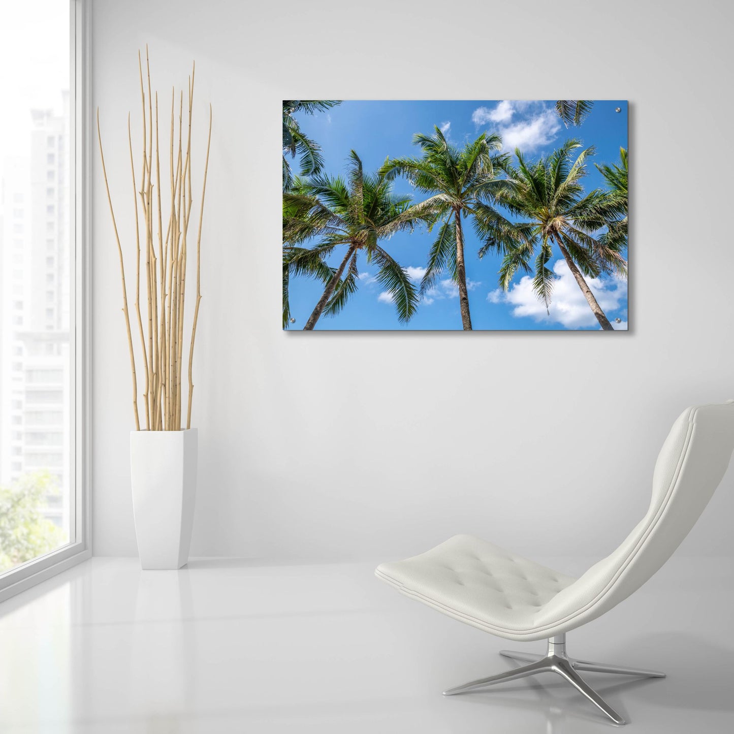 Epic Art ' Palawan Palm Trees I' by Richard Silver, Acrylic Glass Wall Art,36x24