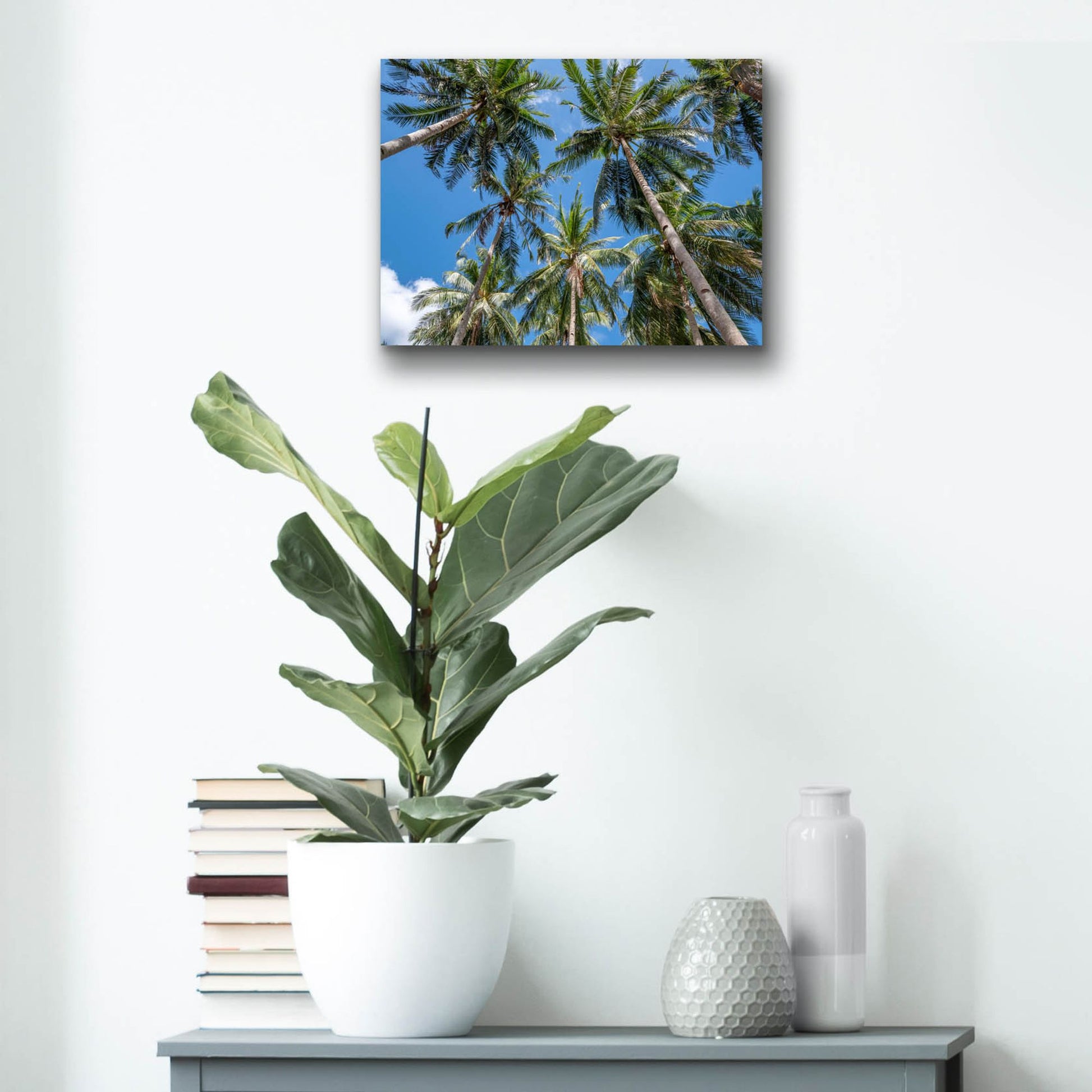 Epic Art ' Palawan Palm Trees II' by Richard Silver, Acrylic Glass Wall Art,16x12