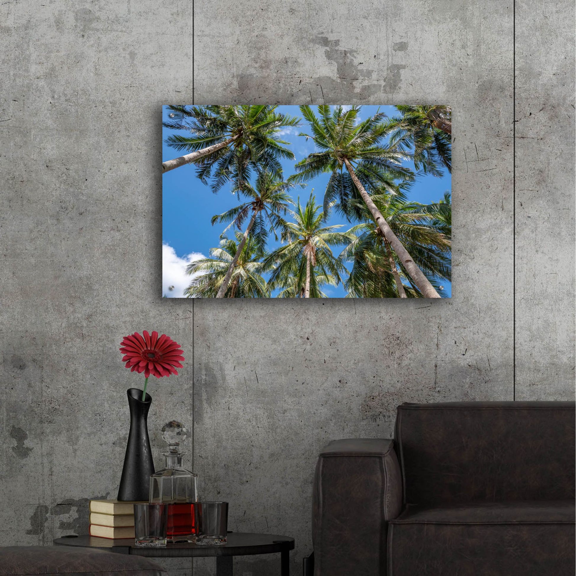 Epic Art ' Palawan Palm Trees II' by Richard Silver, Acrylic Glass Wall Art,36x24