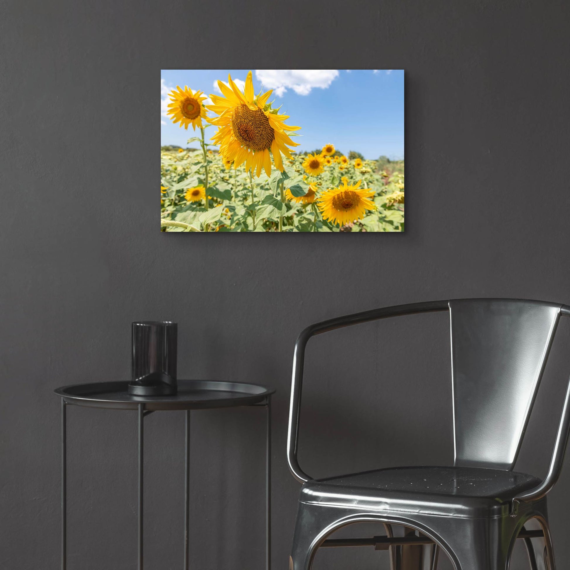 Epic Art ' Sunflowers I' by Richard Silver, Acrylic Glass Wall Art,24x16