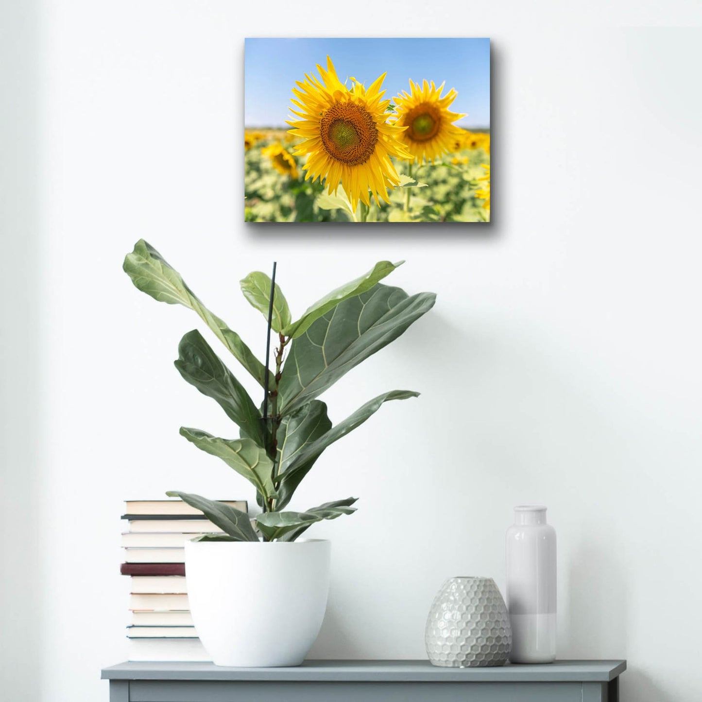 Epic Art ' Sunflowers II' by Richard Silver, Acrylic Glass Wall Art,16x12