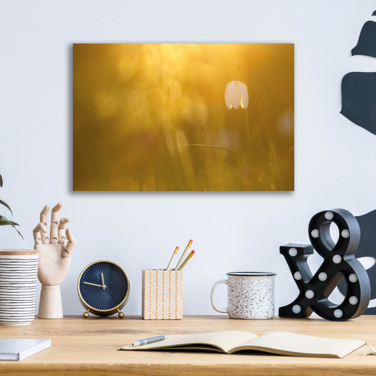 Epic Art ' Golden' by Roeselien Raimond, Acrylic Glass Wall Art,16x12
