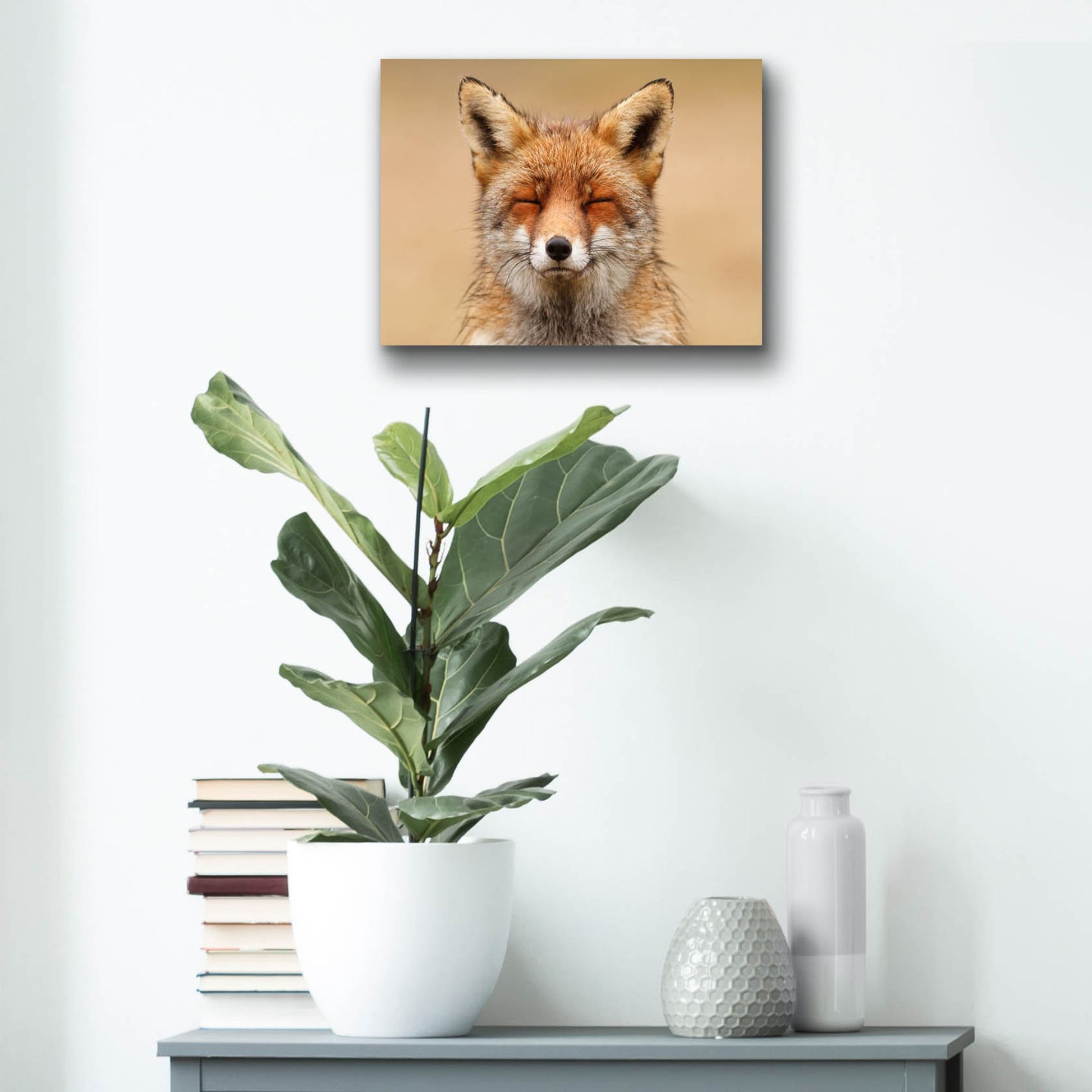 Epic Art ' Zen Fox Red Portrait' by Roeselien Raimond, Acrylic Glass Wall Art,16x12