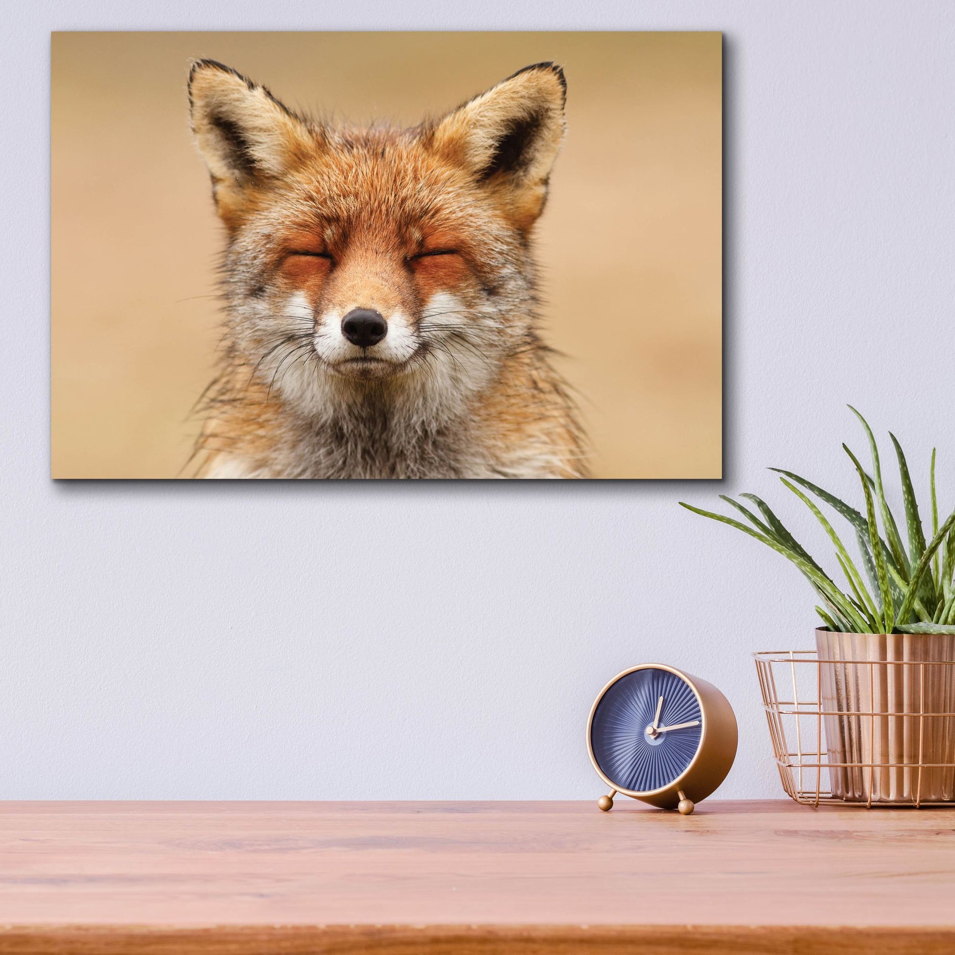 Epic Art ' Zen Fox Red Portrait' by Roeselien Raimond, Acrylic Glass Wall Art,16x12