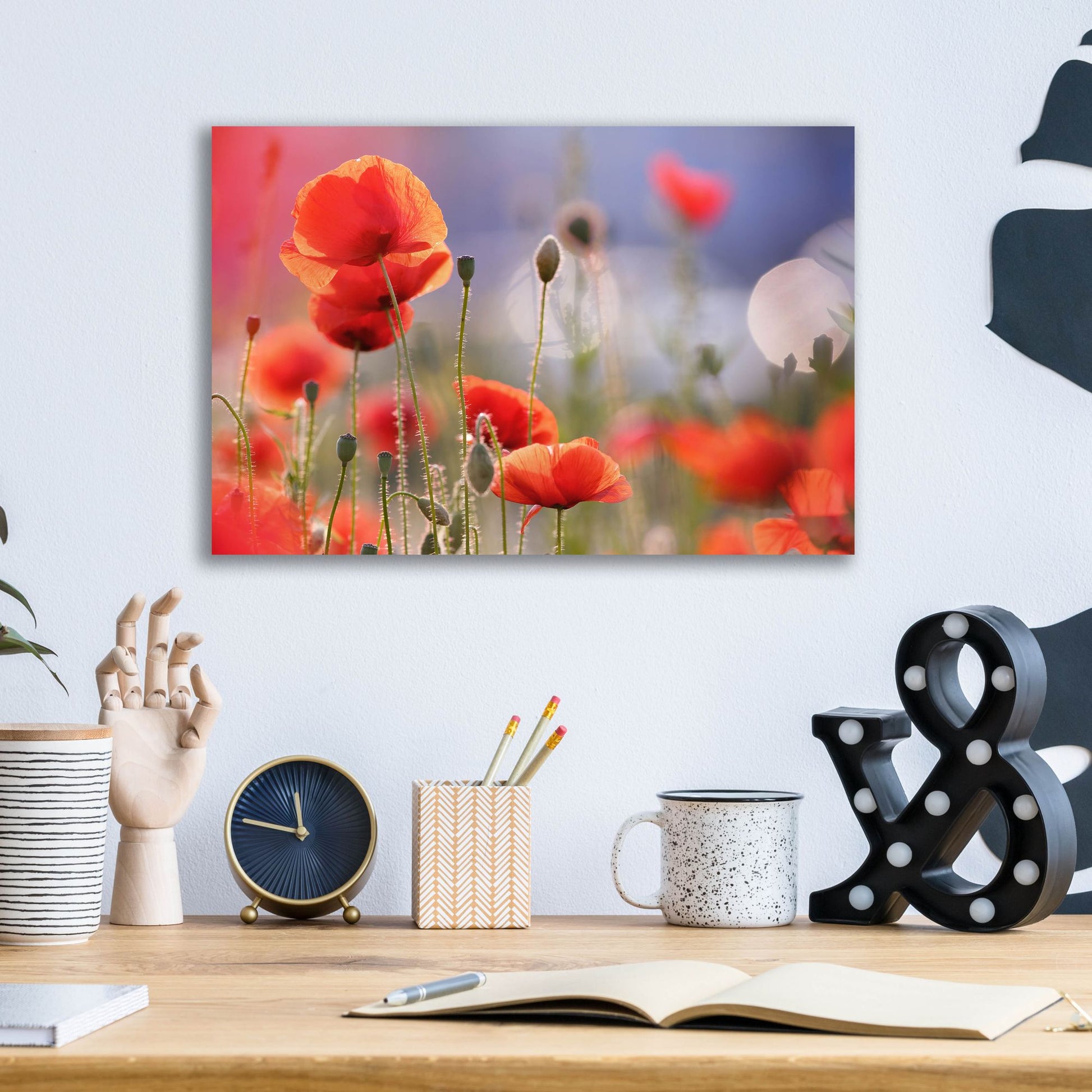 Epic Art ' Poppy Delight' by Roeselien Raimond, Acrylic Glass Wall Art,16x12