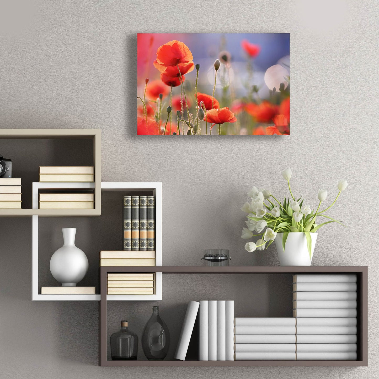 Epic Art ' Poppy Delight' by Roeselien Raimond, Acrylic Glass Wall Art,24x16