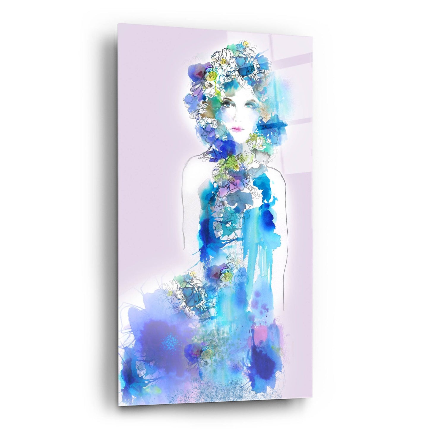 Epic Art ' Anemone' by Schuyler Rideout, Acrylic Glass Wall Art,12x24