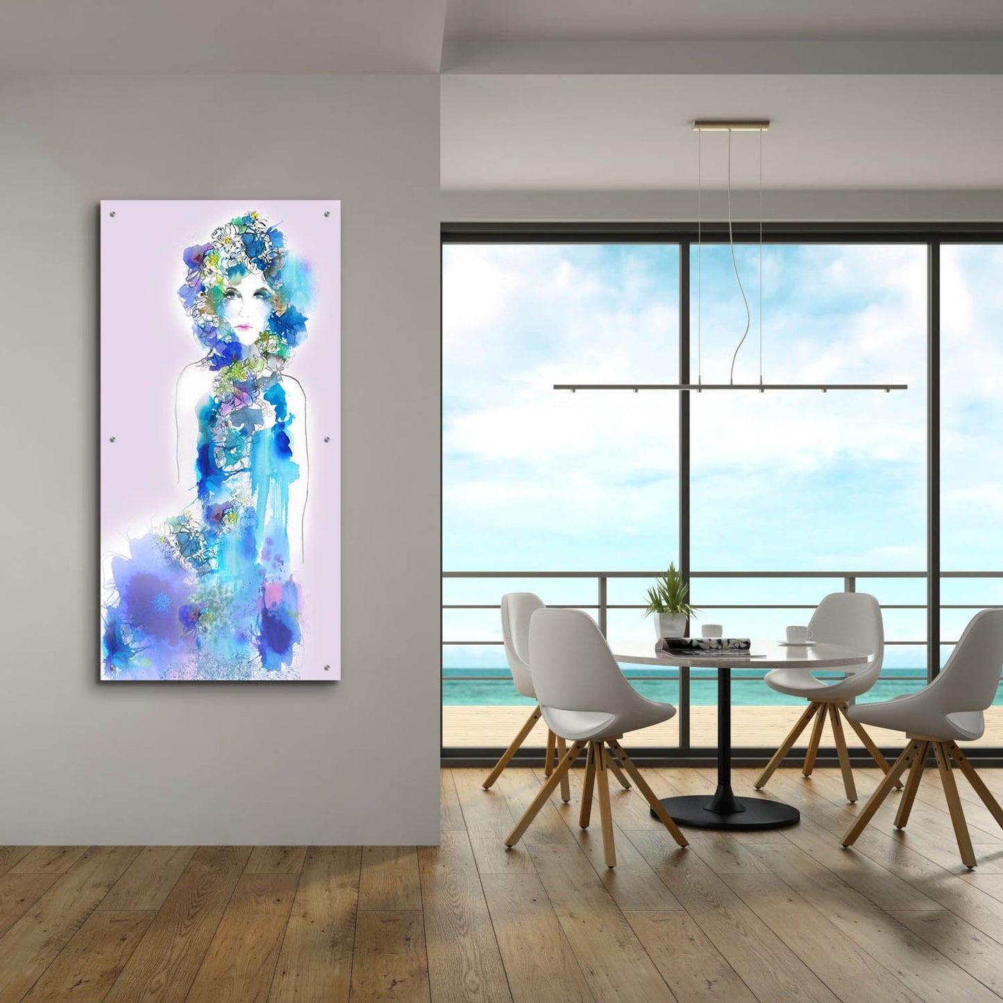 Epic Art ' Anemone' by Schuyler Rideout, Acrylic Glass Wall Art,24x48