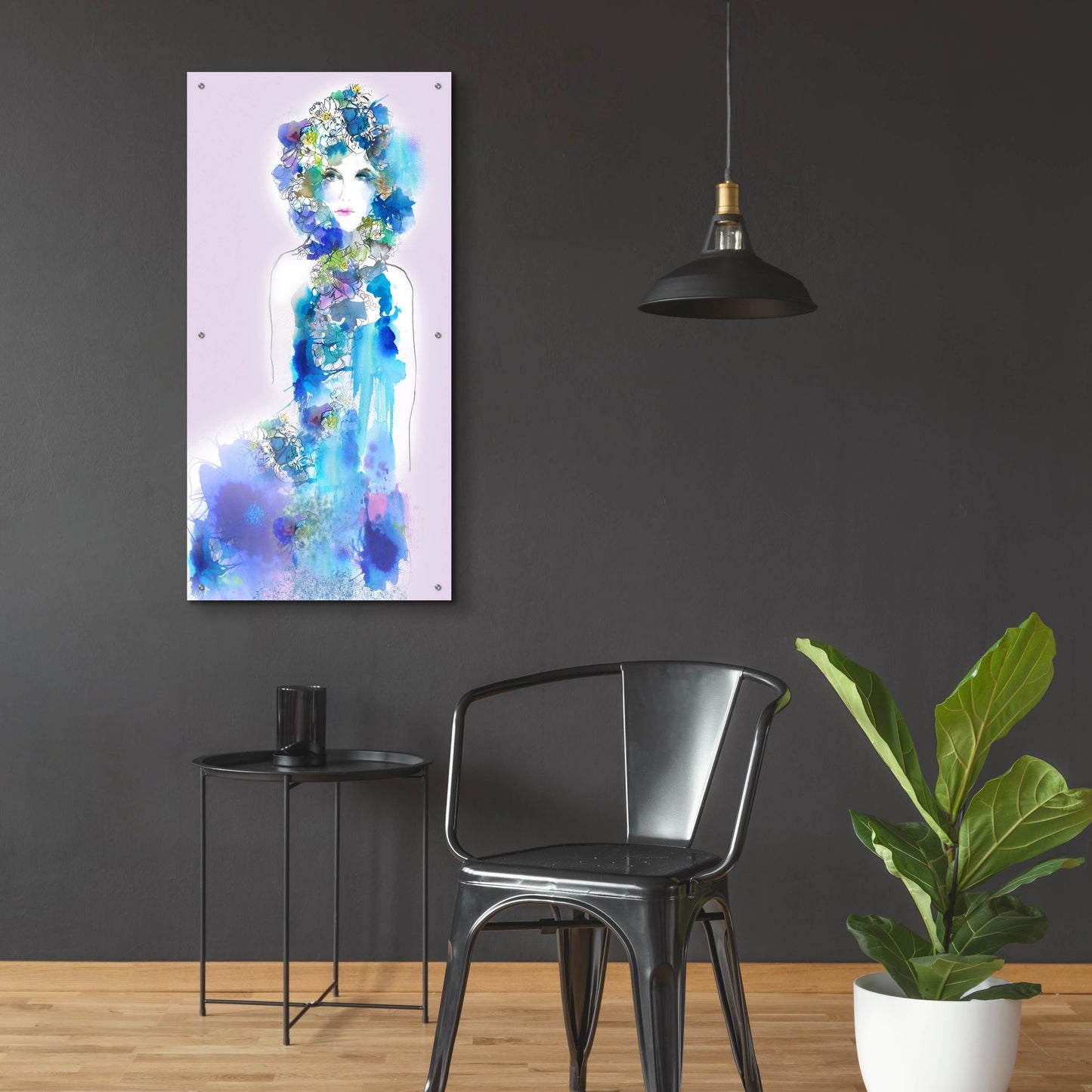 Epic Art ' Anemone' by Schuyler Rideout, Acrylic Glass Wall Art,24x48