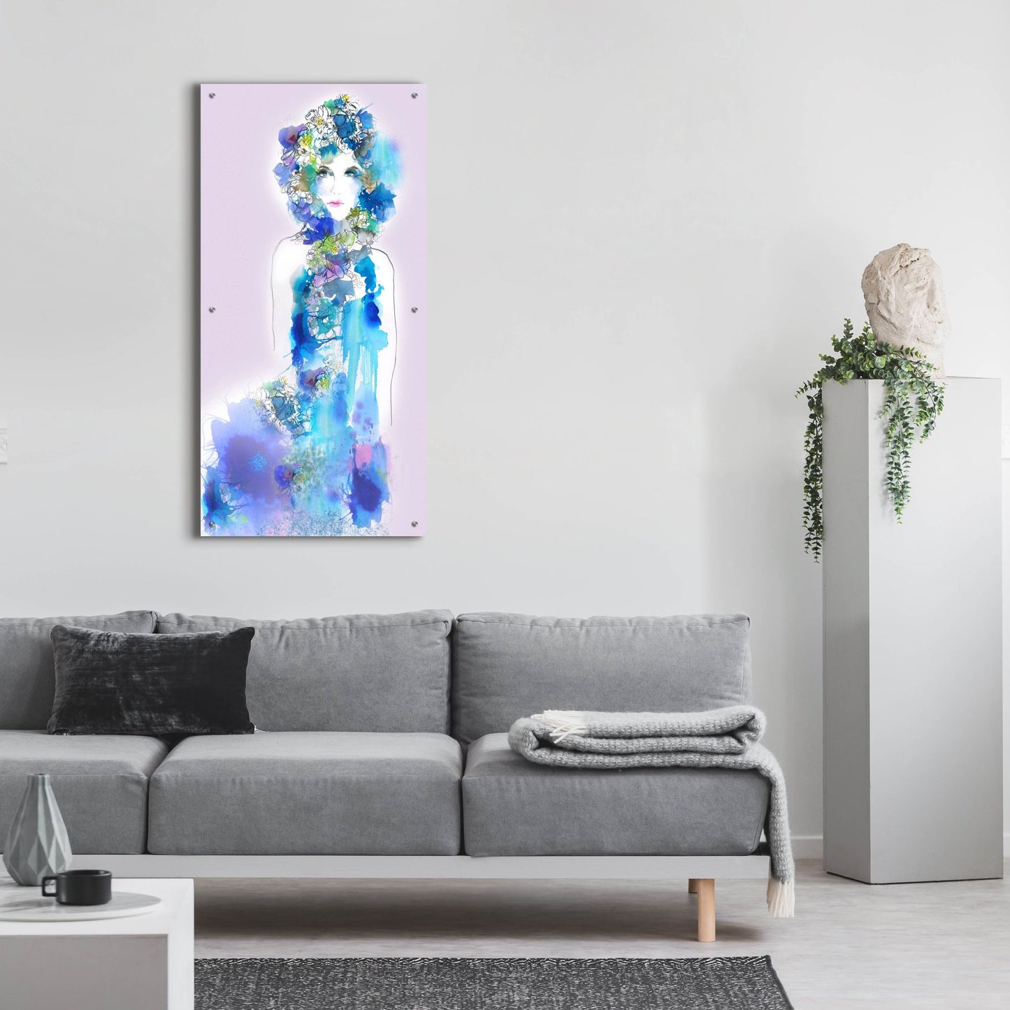 Epic Art ' Anemone' by Schuyler Rideout, Acrylic Glass Wall Art,24x48