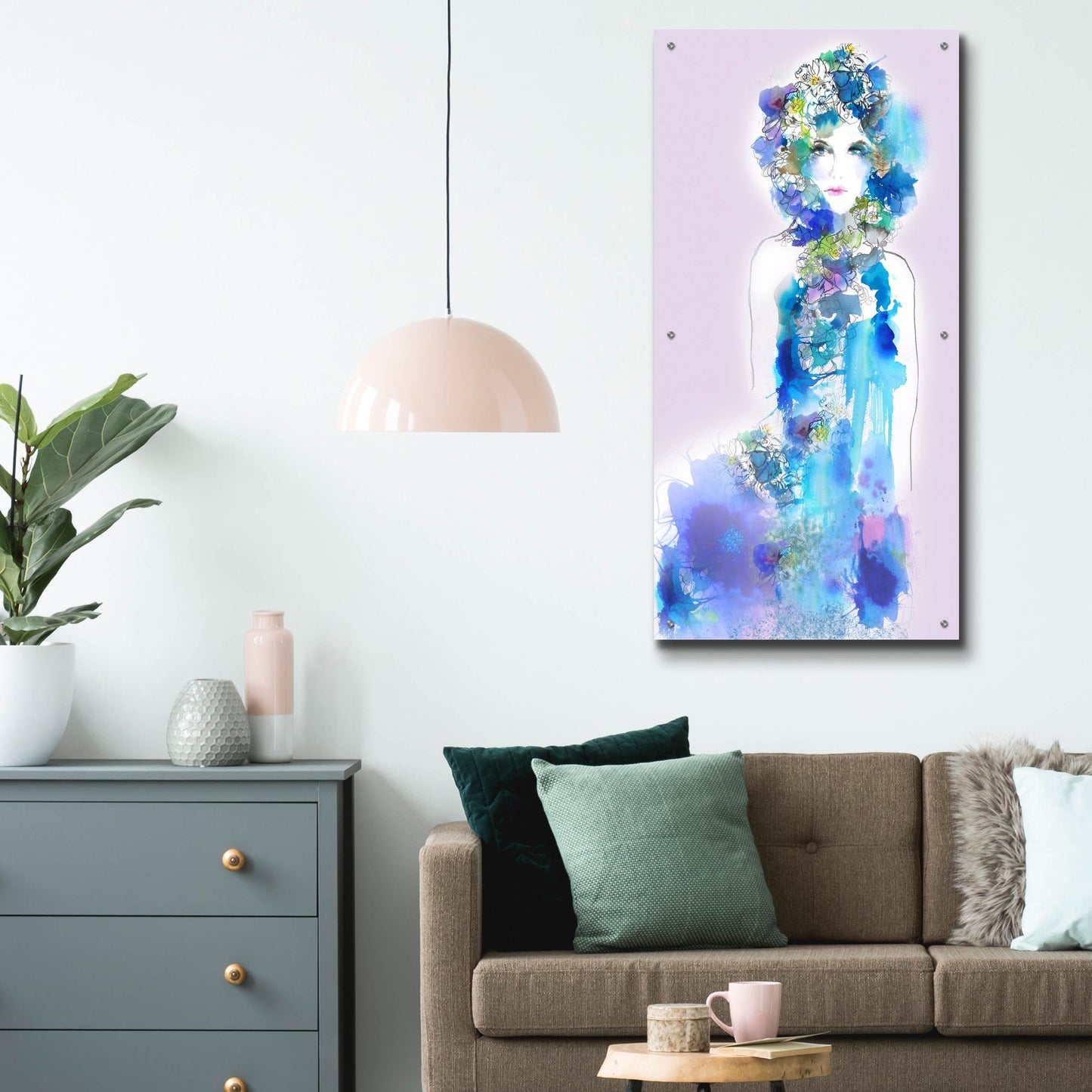 Epic Art ' Anemone' by Schuyler Rideout, Acrylic Glass Wall Art,24x48