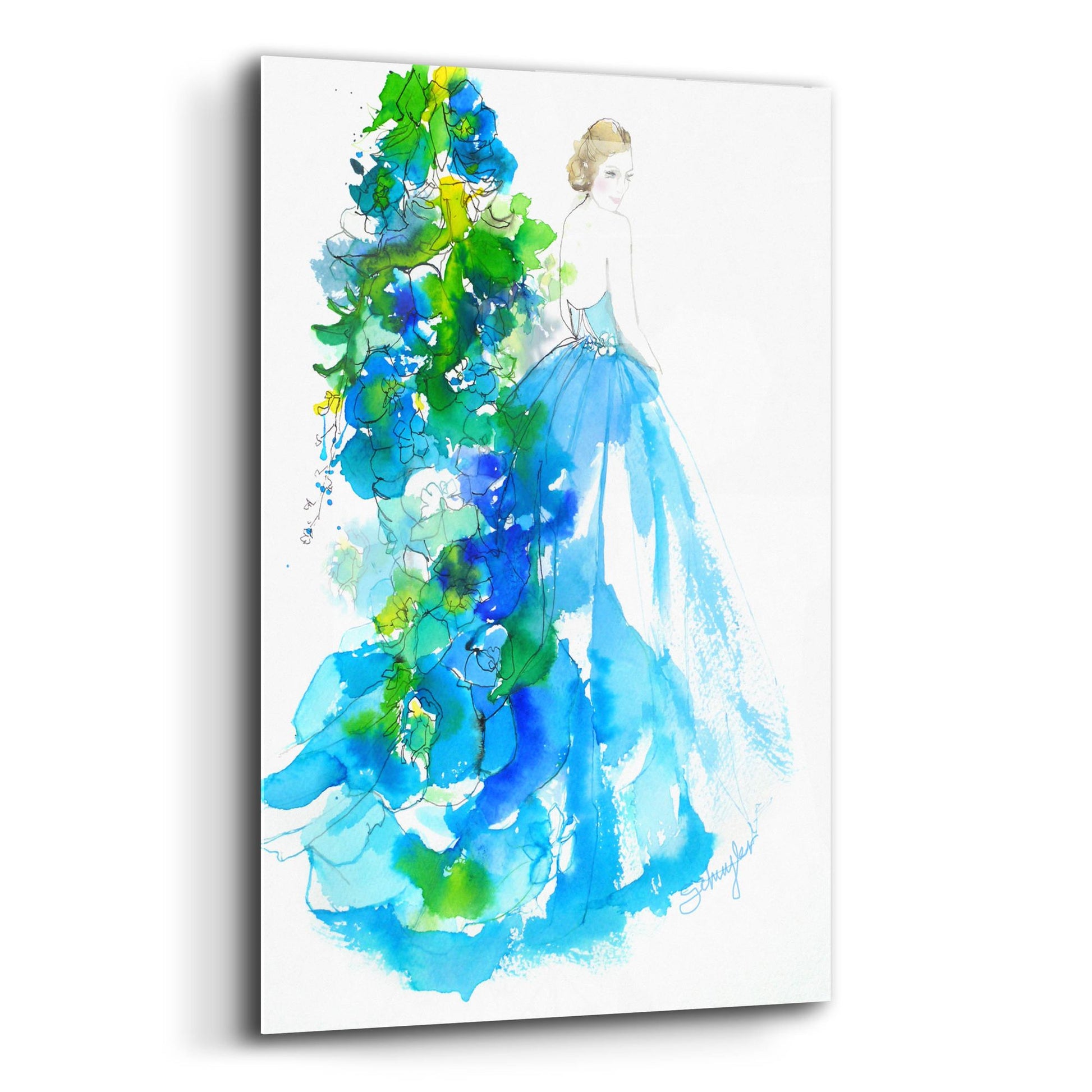 Epic Art ' Delphinium' by Schuyler Rideout, Acrylic Glass Wall Art,12x16