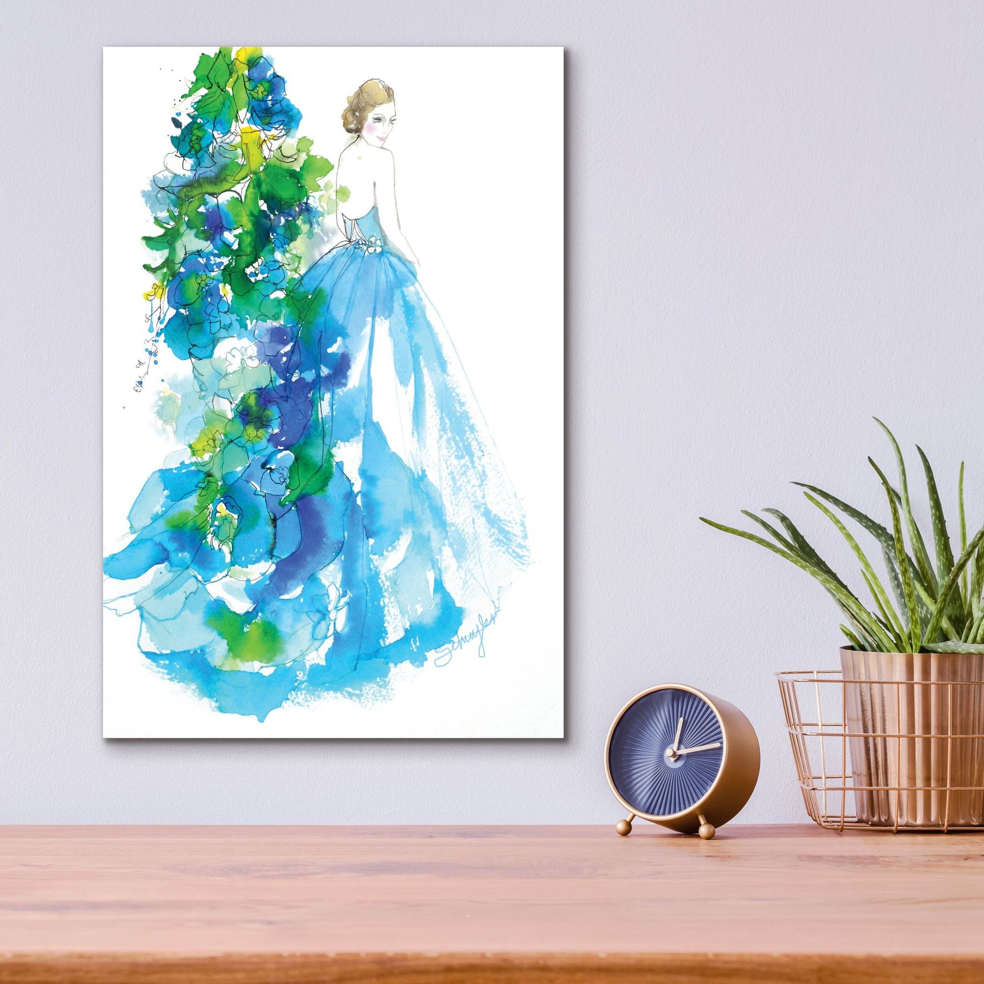 Epic Art ' Delphinium' by Schuyler Rideout, Acrylic Glass Wall Art,12x16