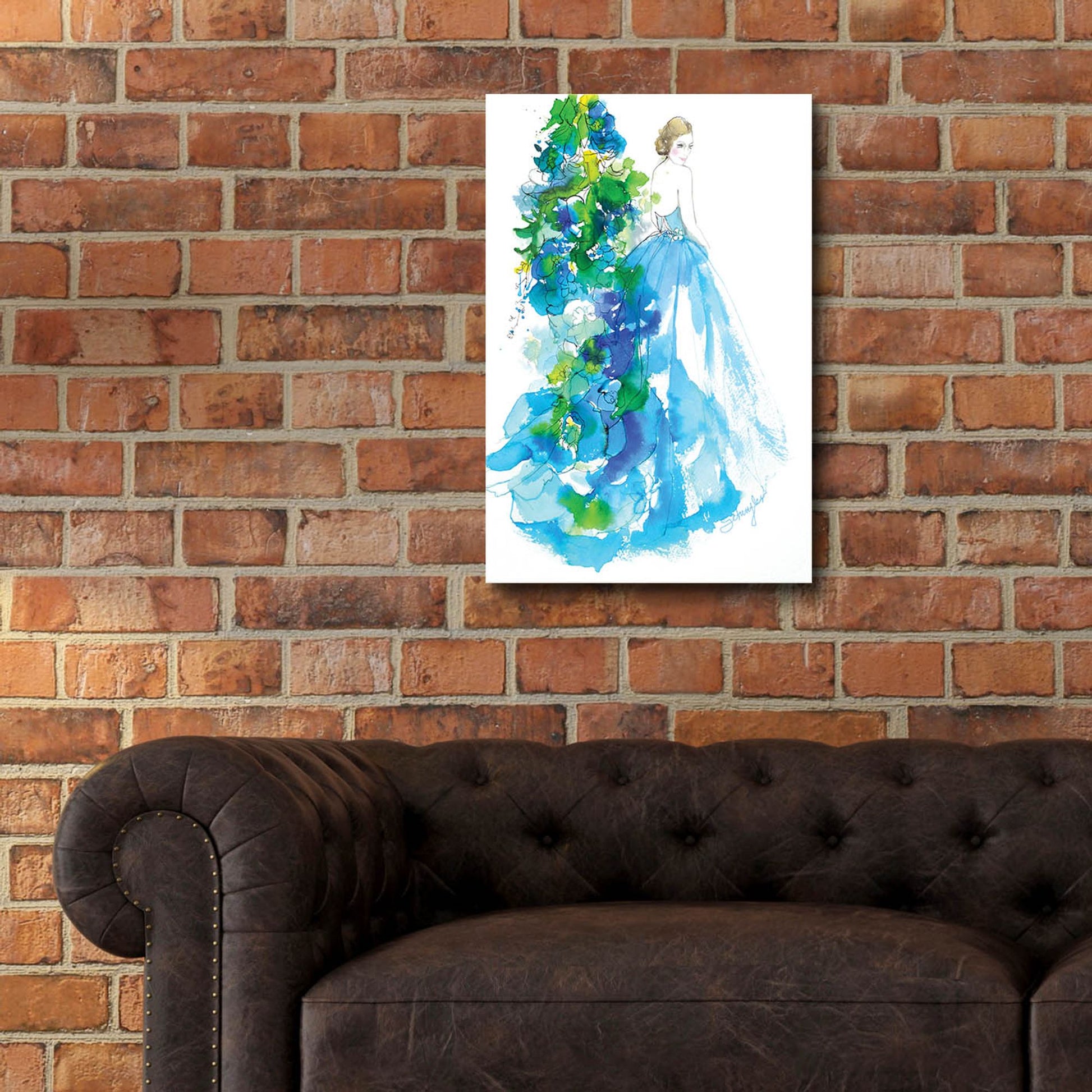 Epic Art ' Delphinium' by Schuyler Rideout, Acrylic Glass Wall Art,16x24