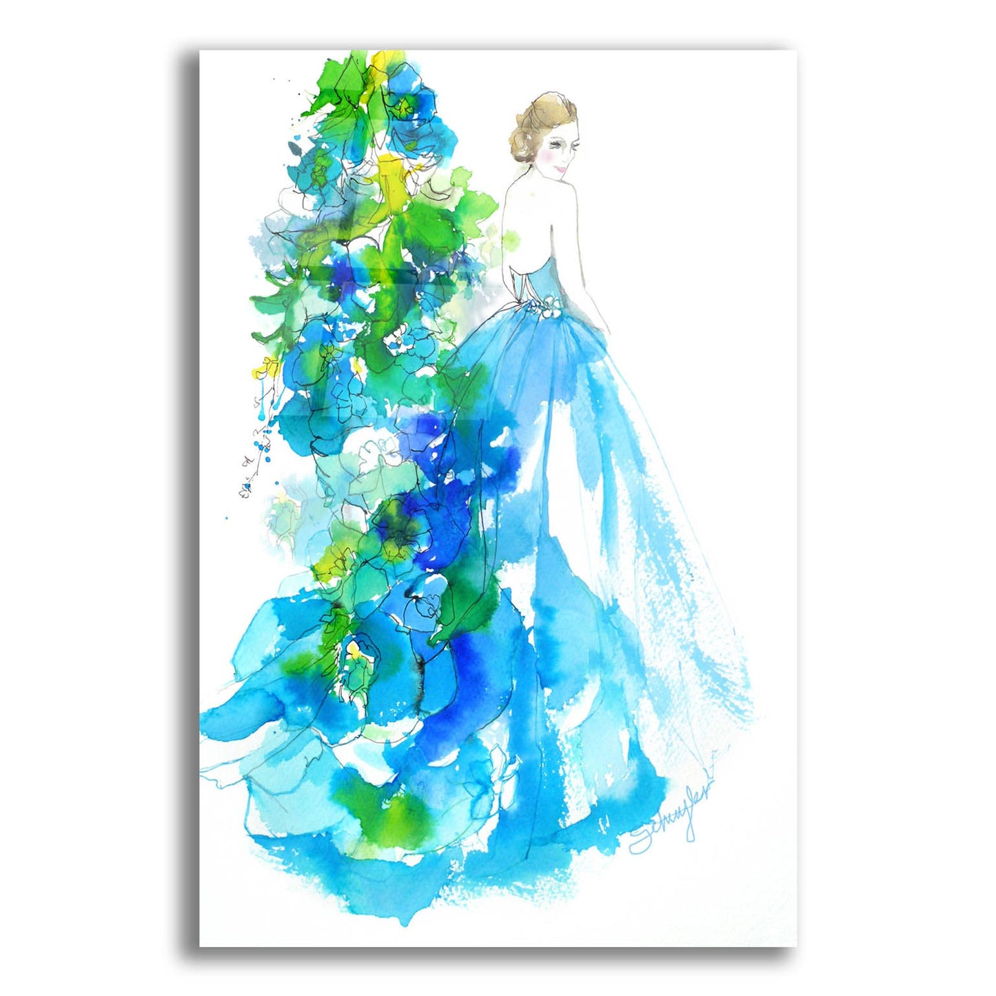 Epic Art ' Delphinium' by Schuyler Rideout, Acrylic Glass Wall Art