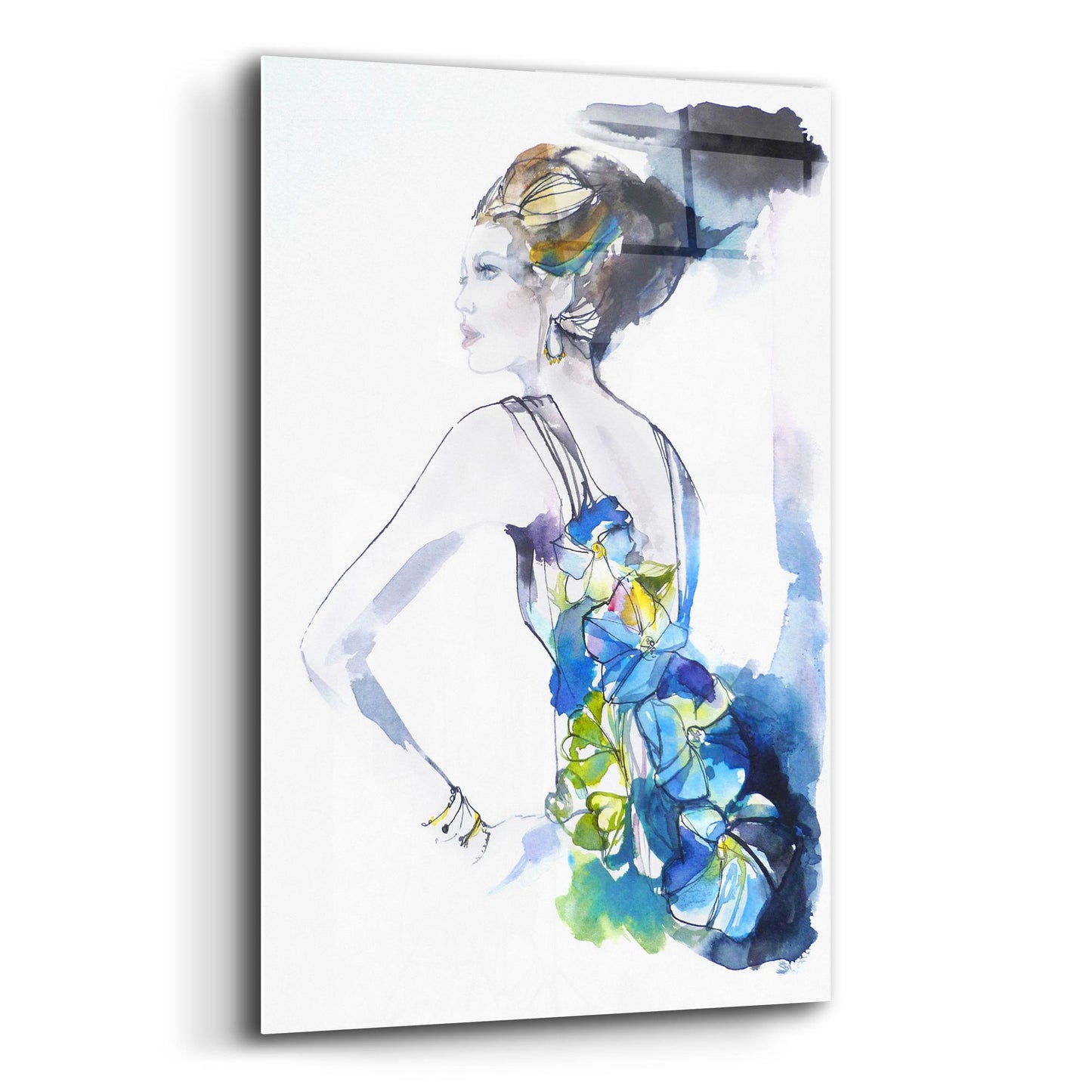 Epic Art ' Flower Dress' by Schuyler Rideout, Acrylic Glass Wall Art,12x16