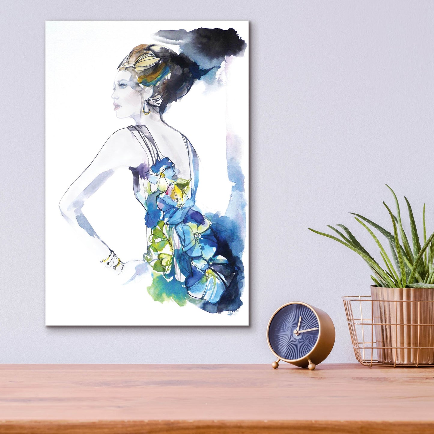 Epic Art ' Flower Dress' by Schuyler Rideout, Acrylic Glass Wall Art,12x16