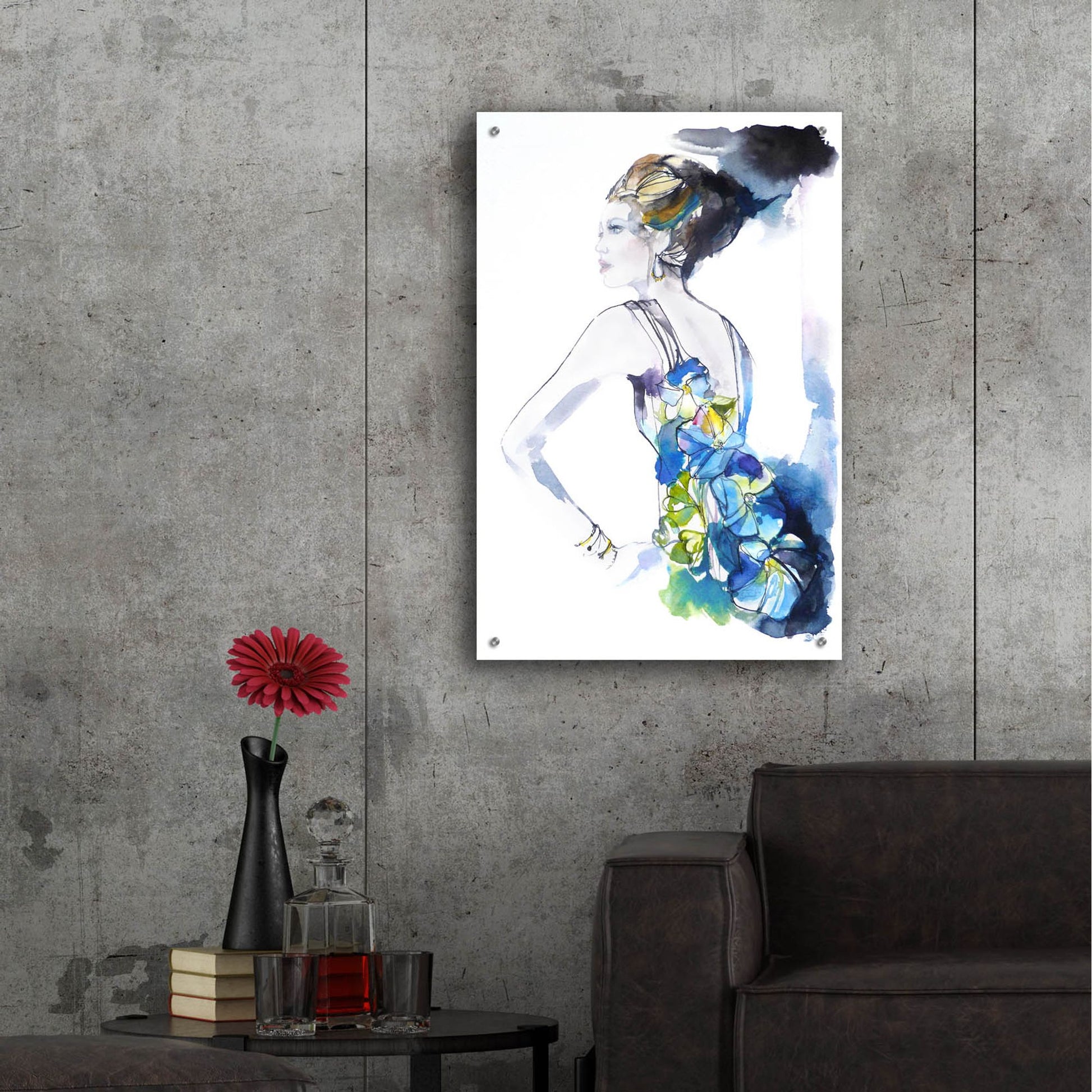 Epic Art ' Flower Dress' by Schuyler Rideout, Acrylic Glass Wall Art,24x36