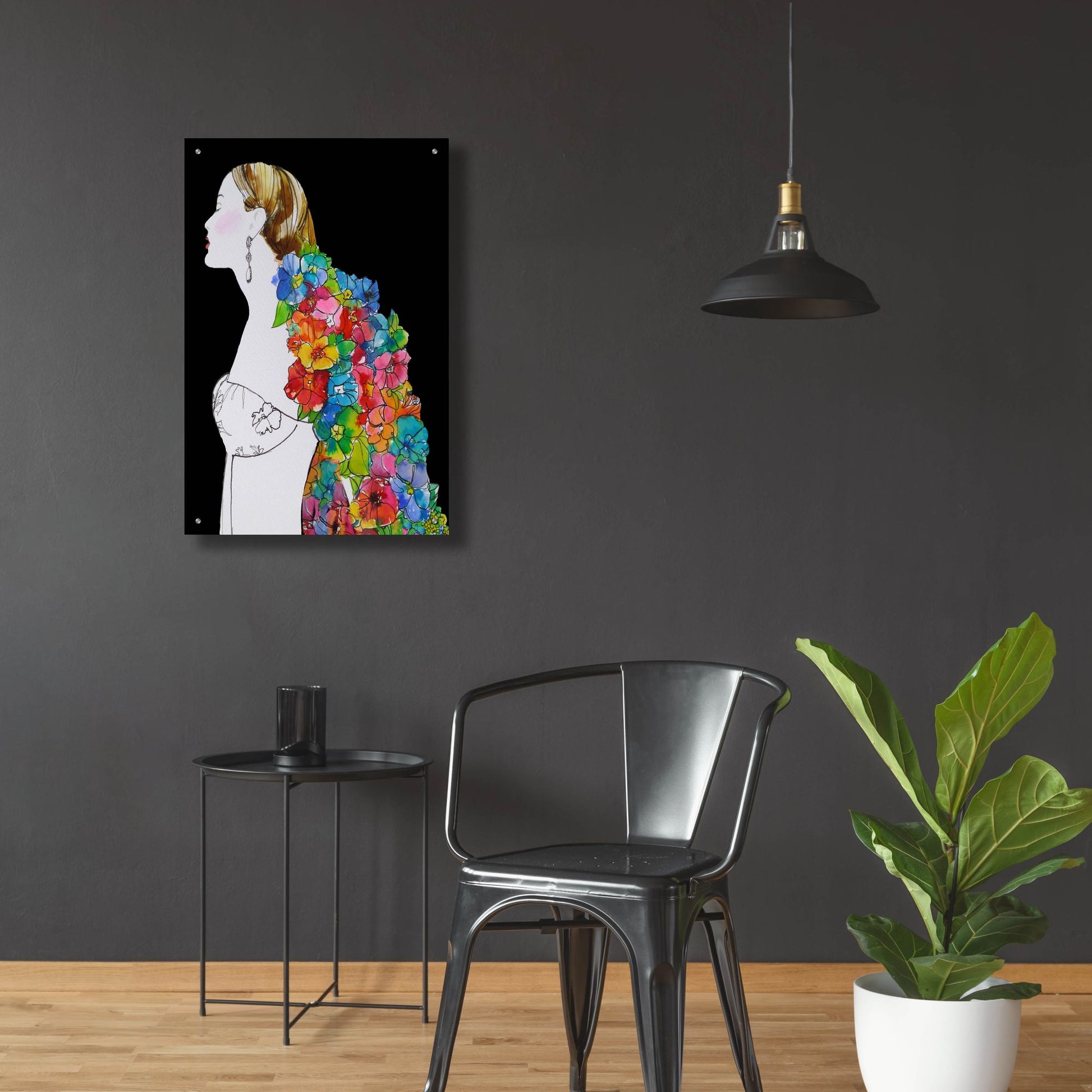 Epic Art ' Flower Hair' by Schuyler Rideout, Acrylic Glass Wall Art,24x36