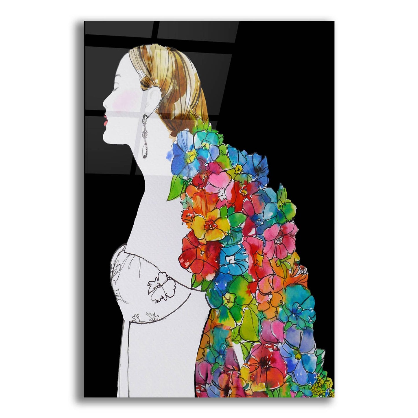 Epic Art ' Flower Hair' by Schuyler Rideout, Acrylic Glass Wall Art