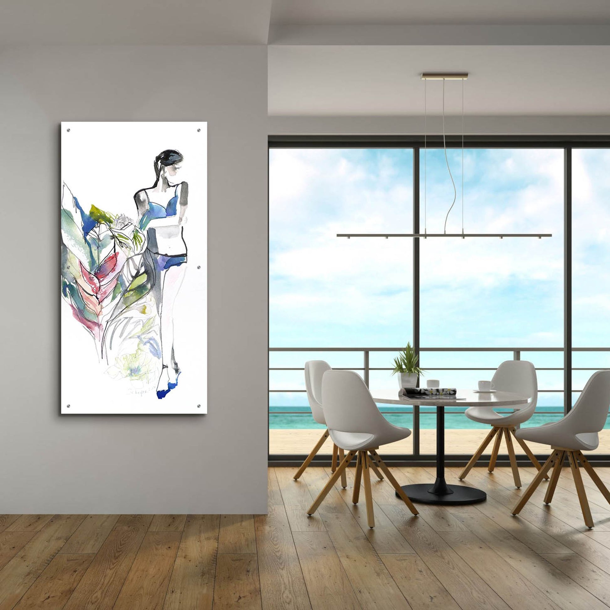 Epic Art ' Lingerie Lady' by Schuyler Rideout, Acrylic Glass Wall Art,24x48