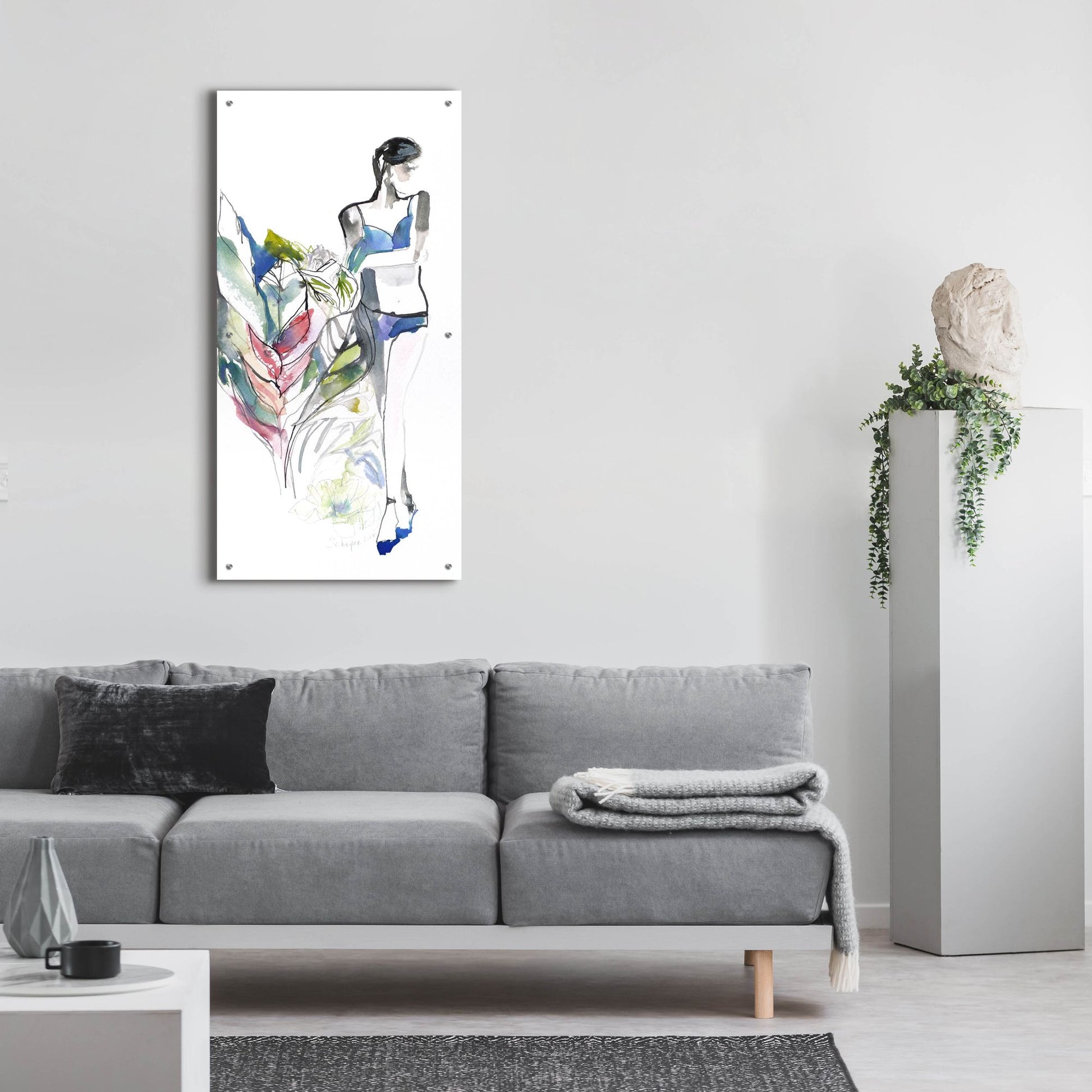 Epic Art ' Lingerie Lady' by Schuyler Rideout, Acrylic Glass Wall Art,24x48