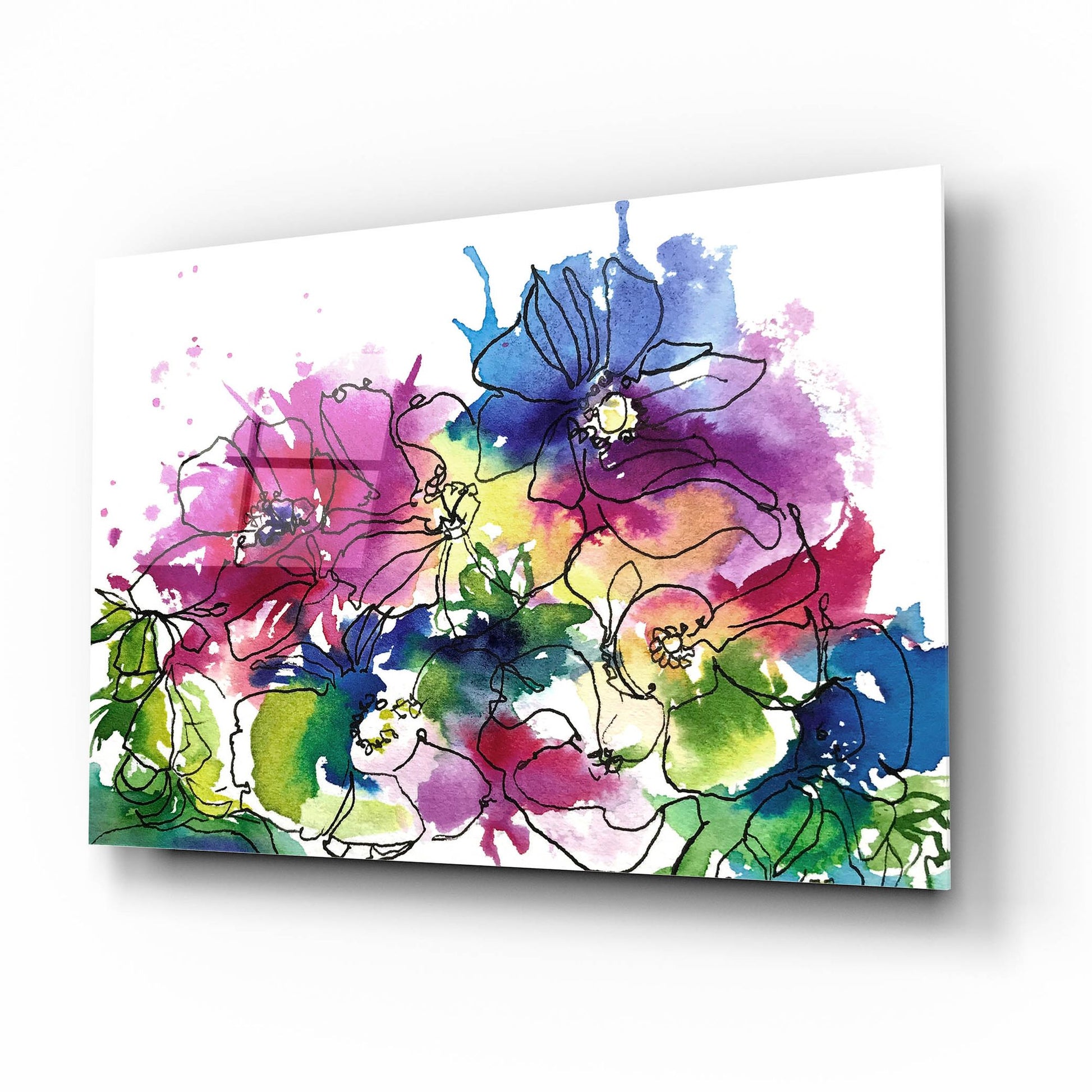 Epic Art ' Anemones' by Schuyler Rideout, Acrylic Glass Wall Art,16x12