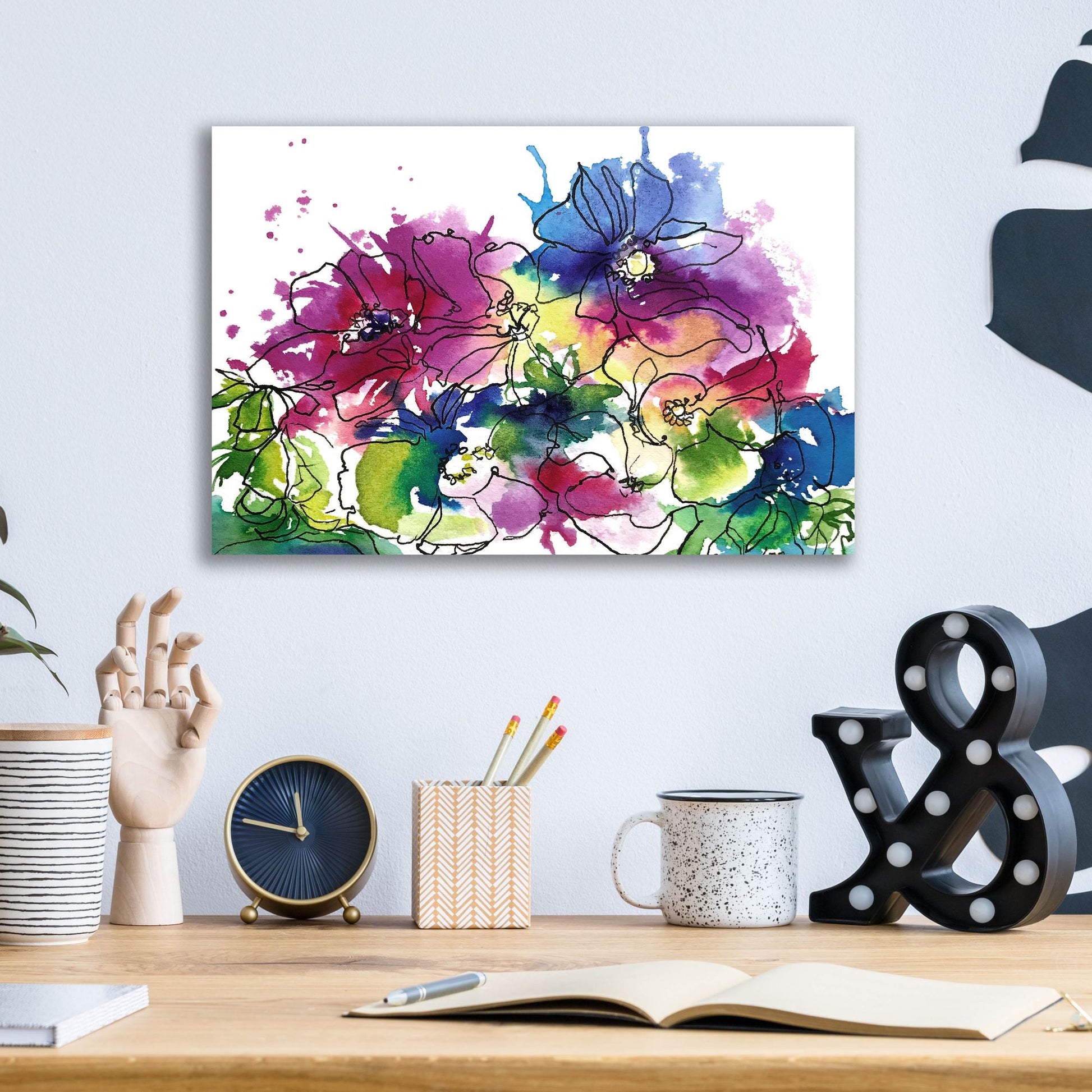 Epic Art ' Anemones' by Schuyler Rideout, Acrylic Glass Wall Art,16x12