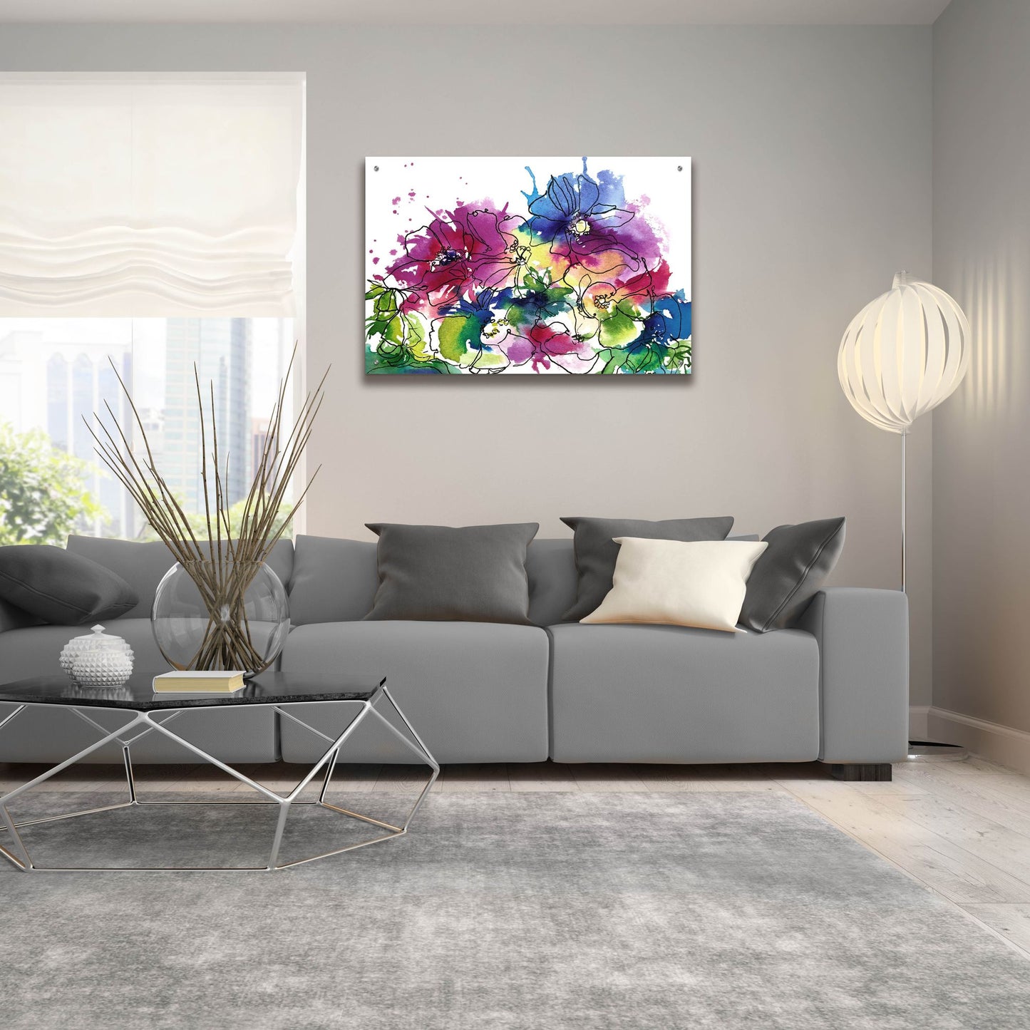 Epic Art ' Anemones' by Schuyler Rideout, Acrylic Glass Wall Art,36x24